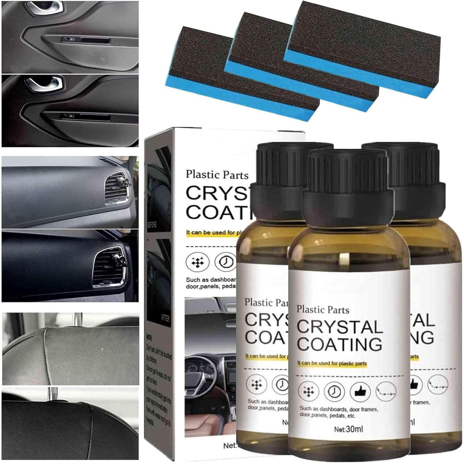 3Pcs Crystal Coating for Car Plastic Parts Crystal Coating Cristal para Pl Stico Del Carro for Car Great