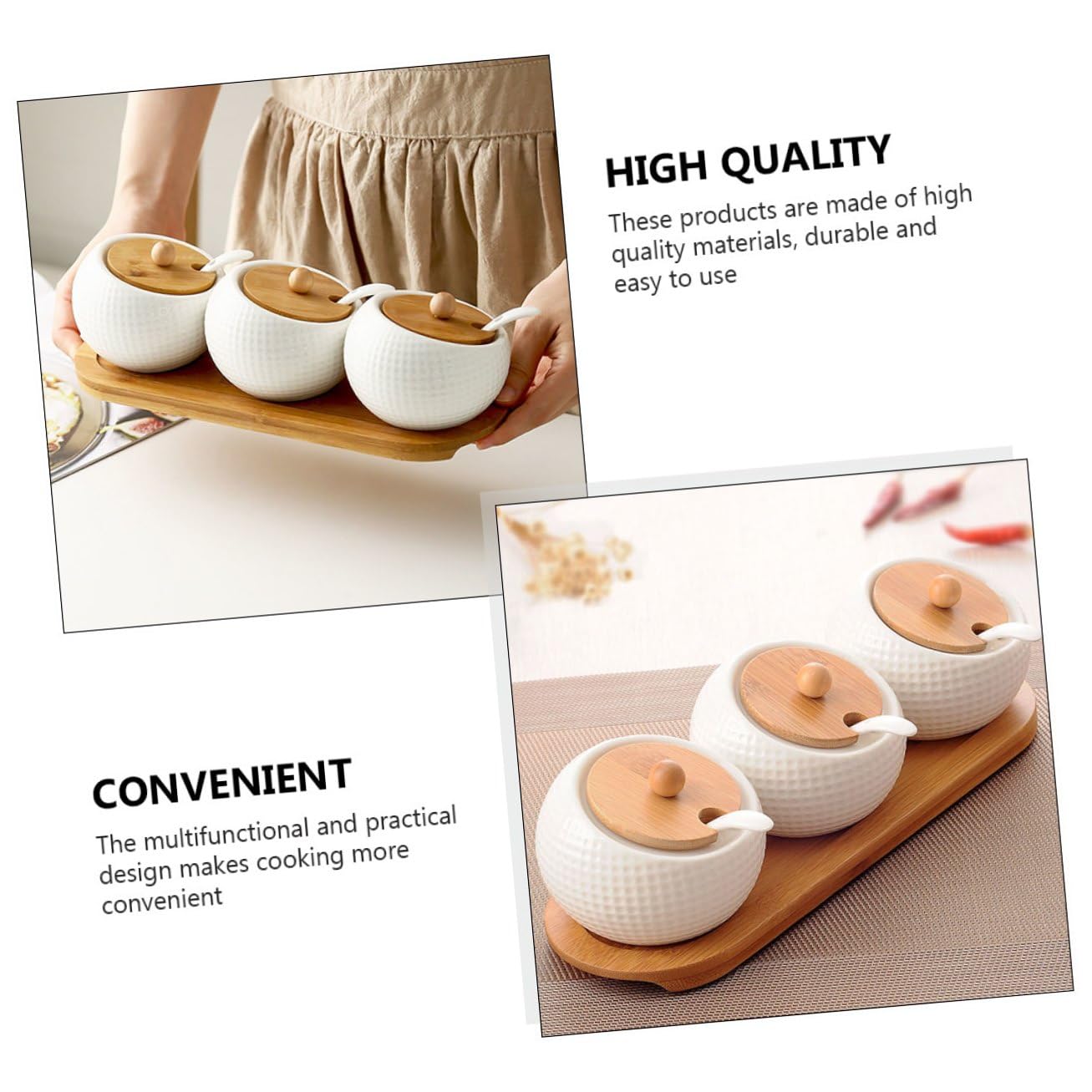 Baluue Contenitori per Spezie per Cucina Barattoli per Condimenti Multifunzione Realizzati Materiali di Resistenti e Facili da Usare Adatti per Conservare Pepe Peperoncino in Polvere Ecc