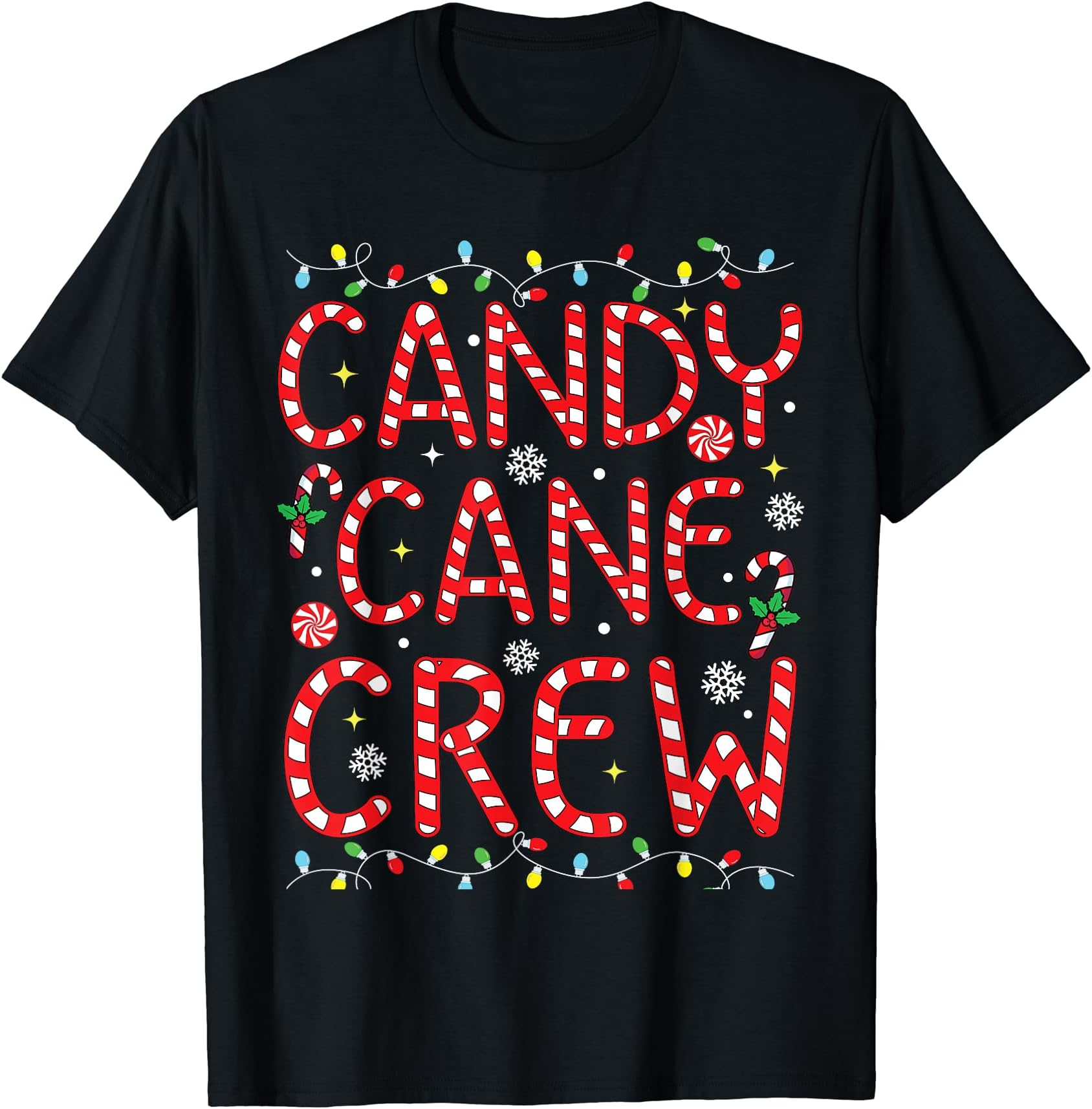 Cute Christmas Clothing For Kids Todder Boys GirlsCandy Cane Crew Funny Christmas Candy Cane Lover Xmas Pajama T-Shirt