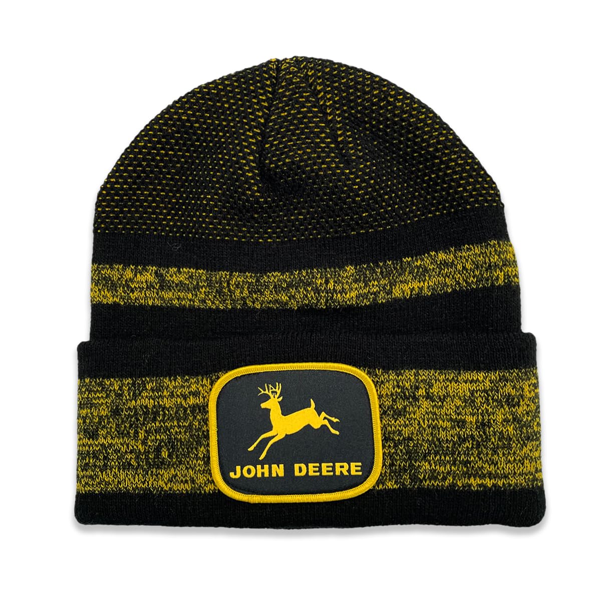 John Deere Herren-Mtze mit gelbem Vintage-Logo, Schwarz/Gelb, Einheitsgre