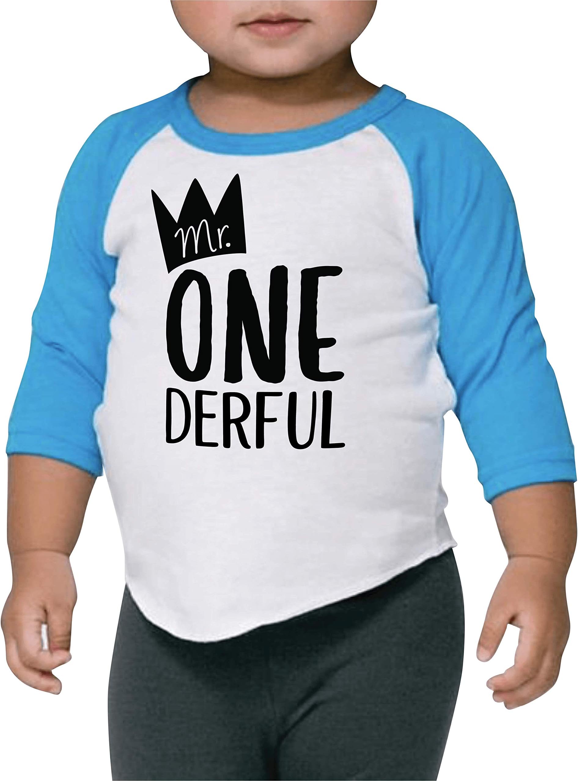 Bump and Beyond Designs First Birthday Boy Outfit Boy 1st Birthday Shirt (Blue 12-18 Months)