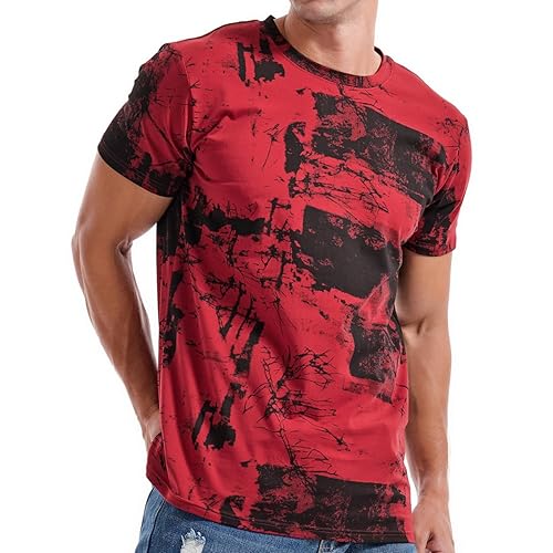 KLIEGOU Mens Hipster Hiphop Tees - Fashion Print T-Shirts