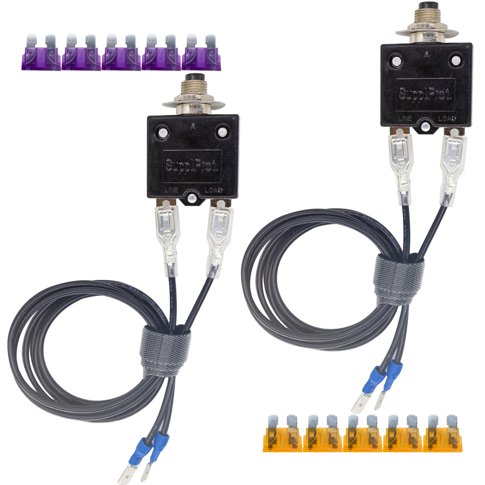 Dpttmlaci 2Pack Circuit Breakers- 3A/5A Resettable Fuse Kit - testers | Mubboo