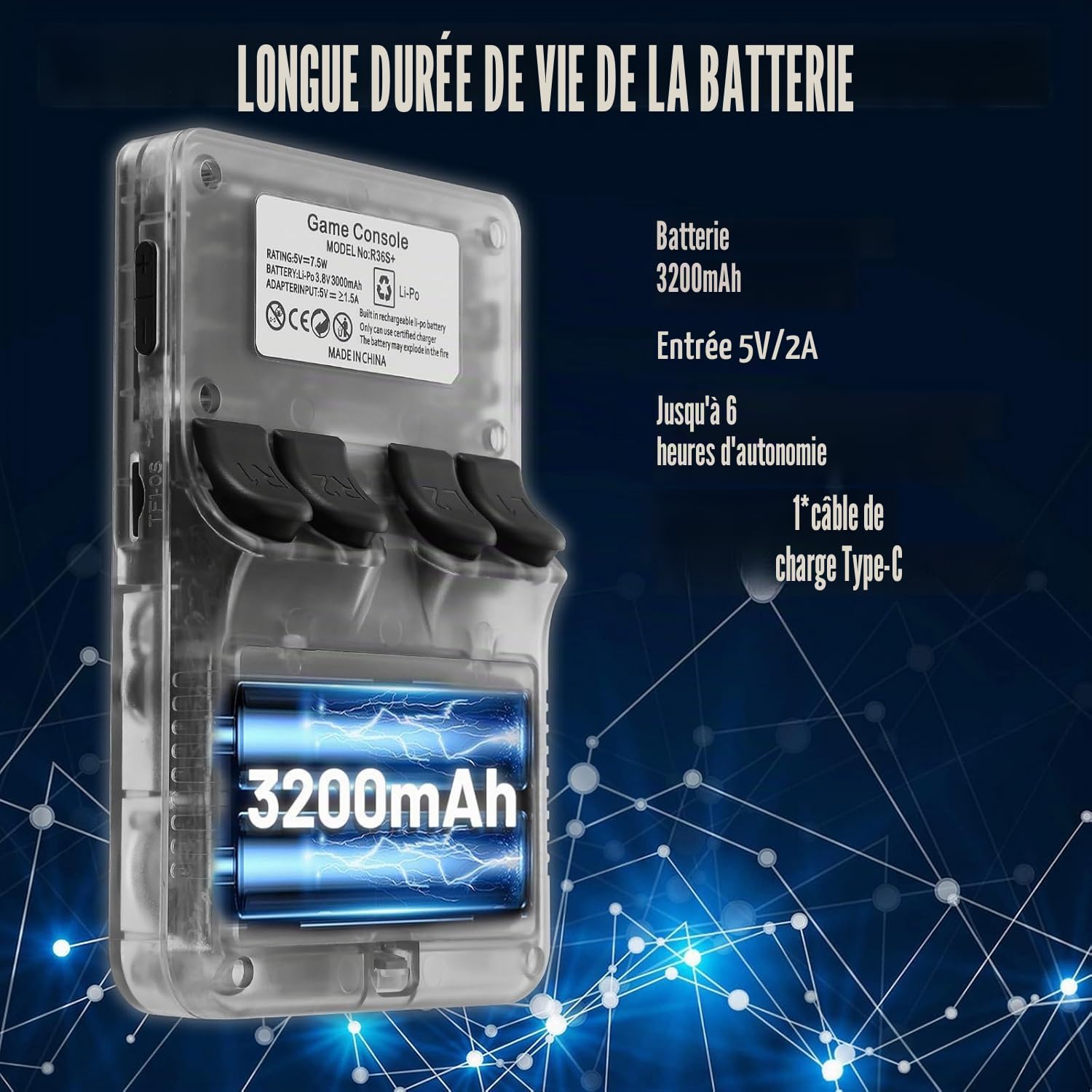 R36S Console de Jeu Portable rétro 128G-Écran IPS de 3,5 Pouces avec 40000+ Jeux Classiques Lecteur de Jeu vidéo Portable Open Source Linux OS avec Batterie 3500mAh (Vert)