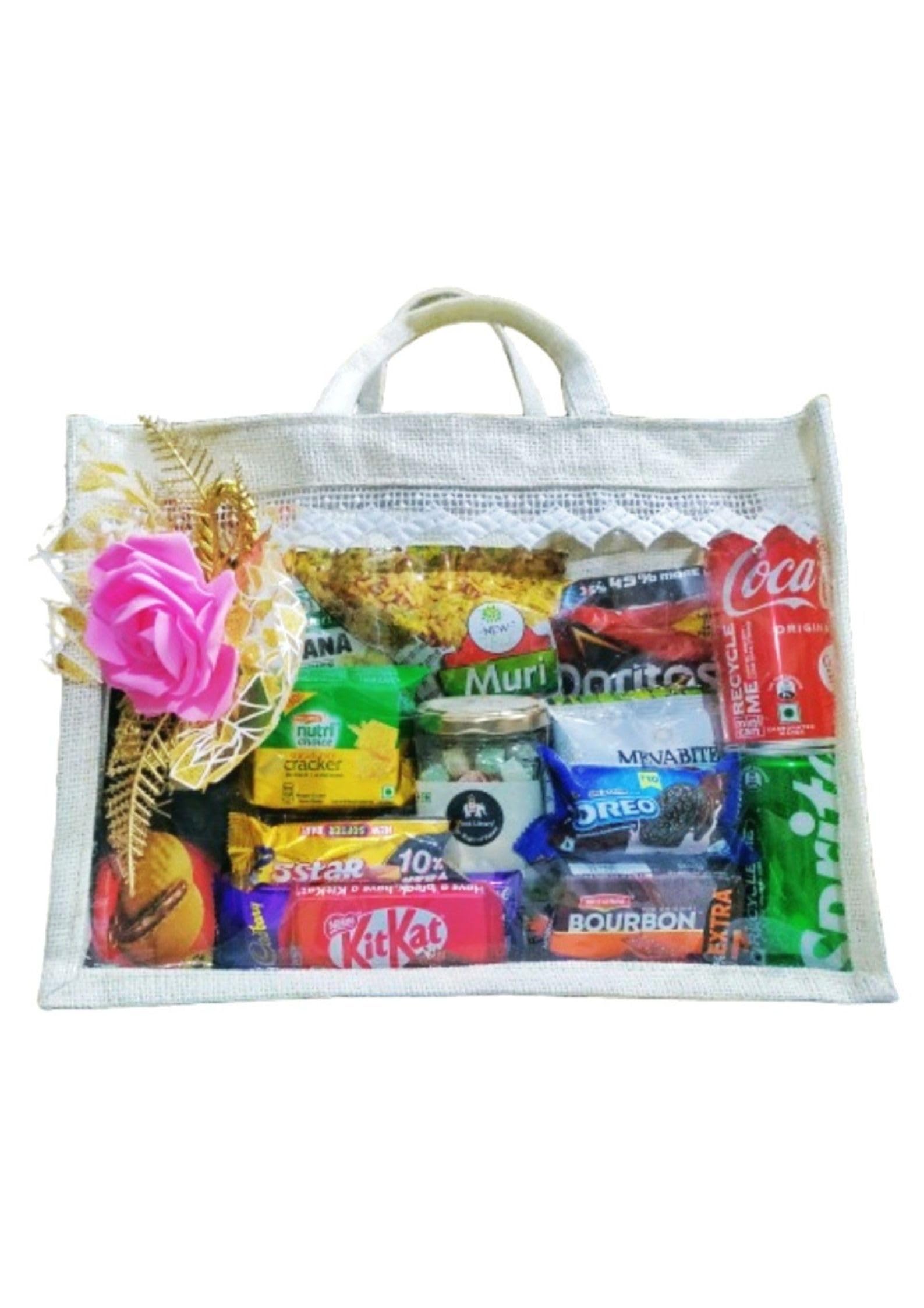 Food Library The Magic Of Nature Premium Welcome Gift Hamper Basket for Guests | Assorted Snacks Chocolates Beverages Combo | Perfect for Hotel Room Gifting Corporate Diwali Birthday Anniversary Festival Gift Set. 4
