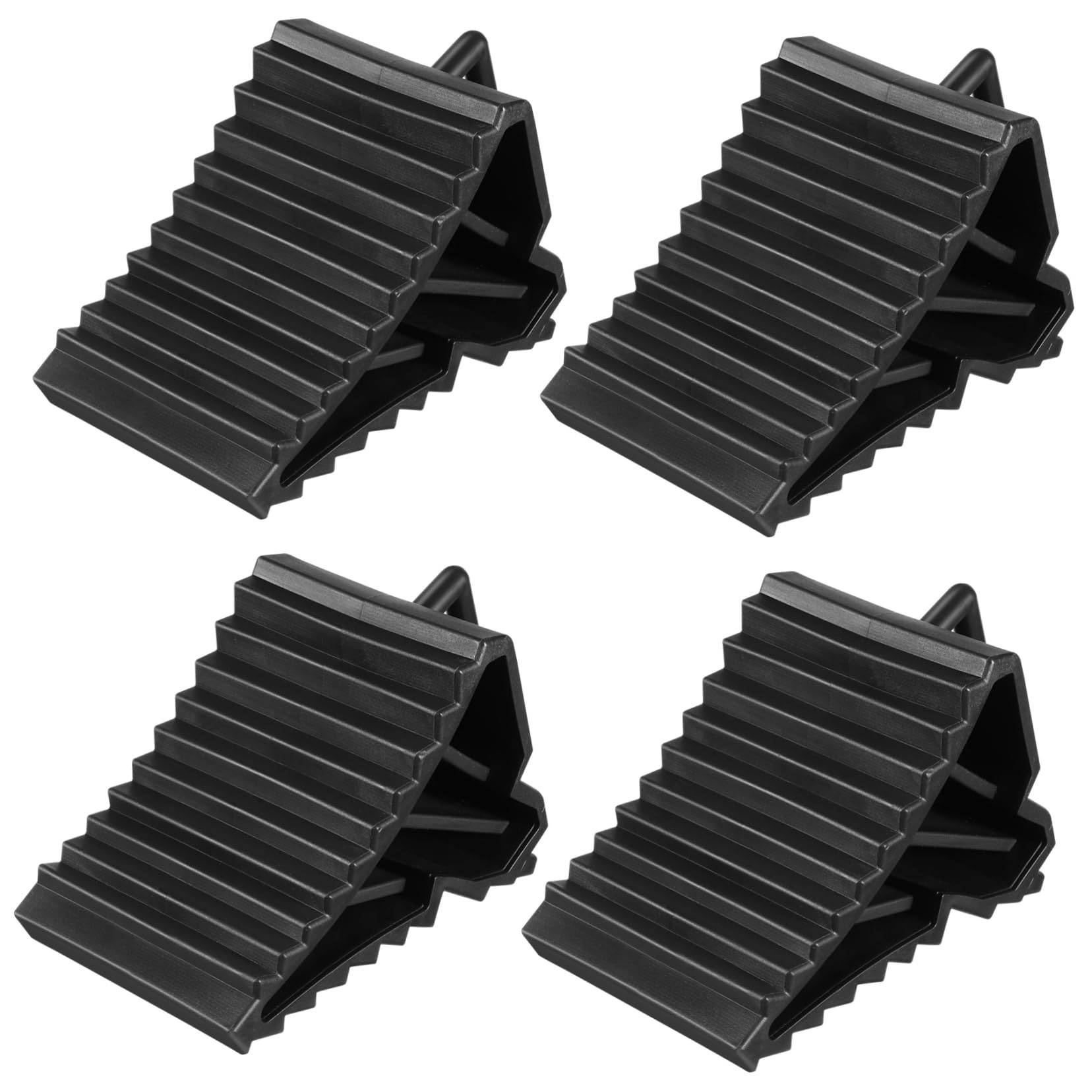 4 Stück Reifenkeile aus Kunststoff, Schwarze Radkeile