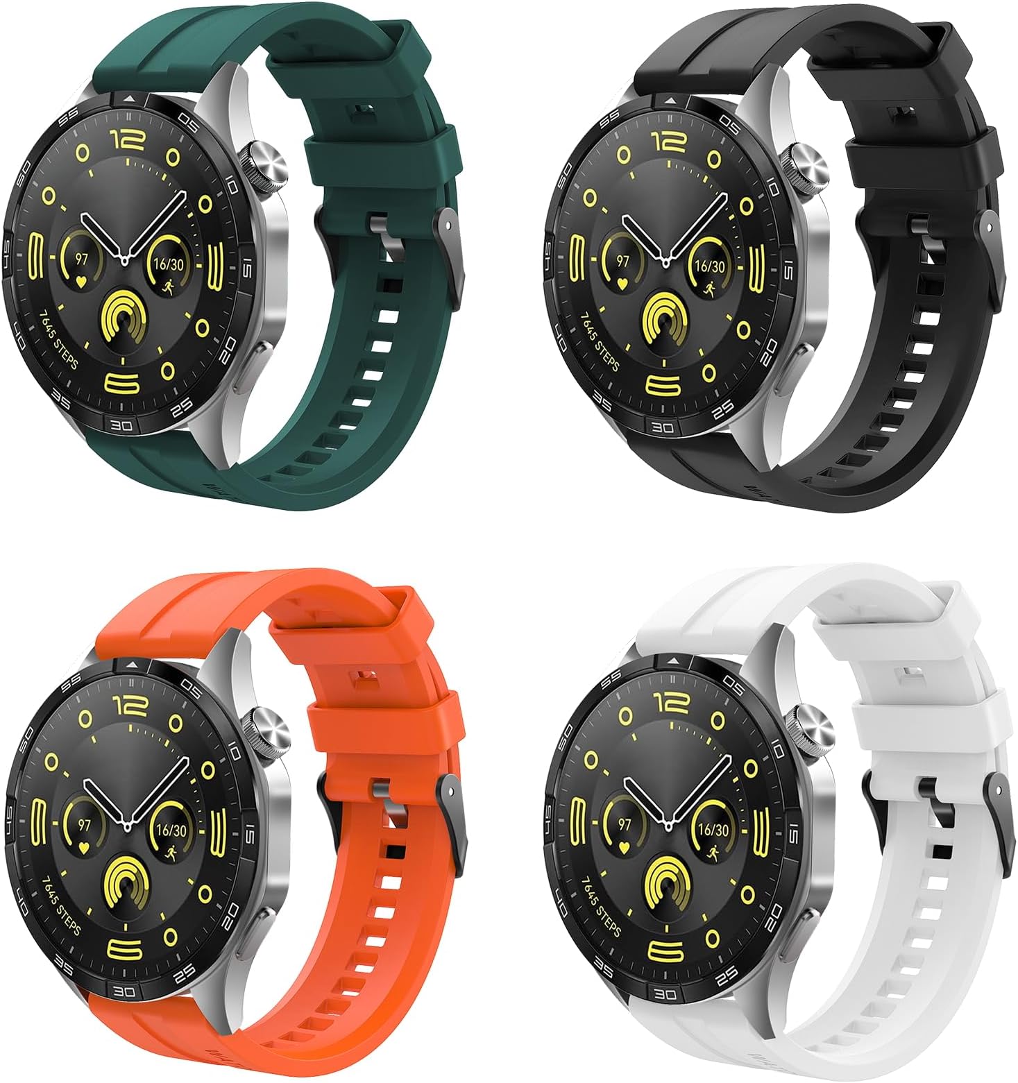 kwmobile 2x Cinturino TPU Silicone Fibbia Compatibile con Xiaomi Mi Band 7 / Band 6 / Band 5 Cinturino - Cinturini 14-22 cm