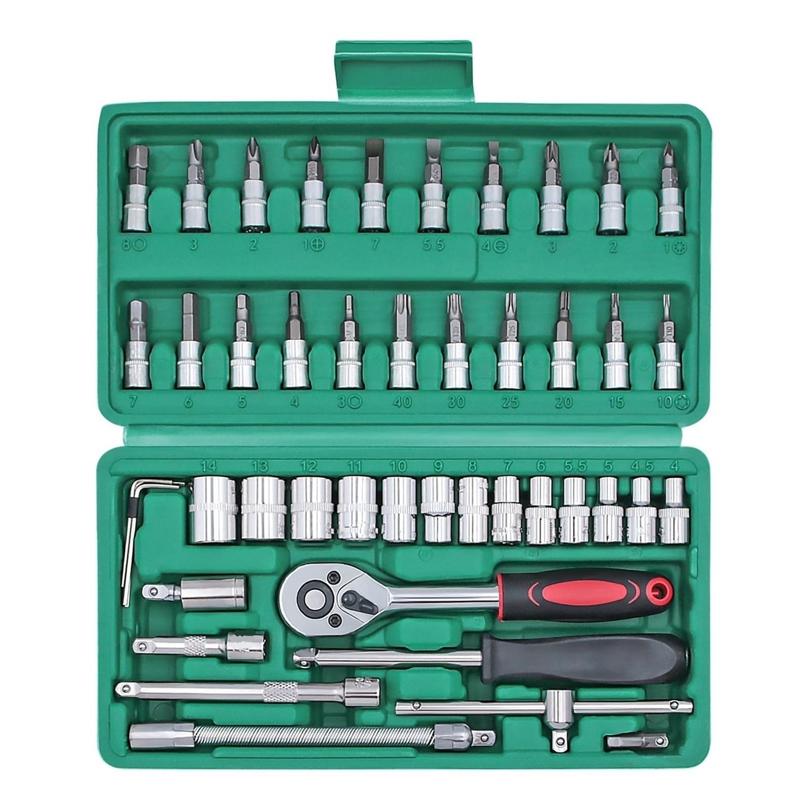 OLAQWENB Torque Wrenches Motorcycle Repair Tool Kit 1/4-Inch Socket Set Car Ratchet Torque Wrench Combo Auto Repairing Tools Precision Torque Wrench(G)