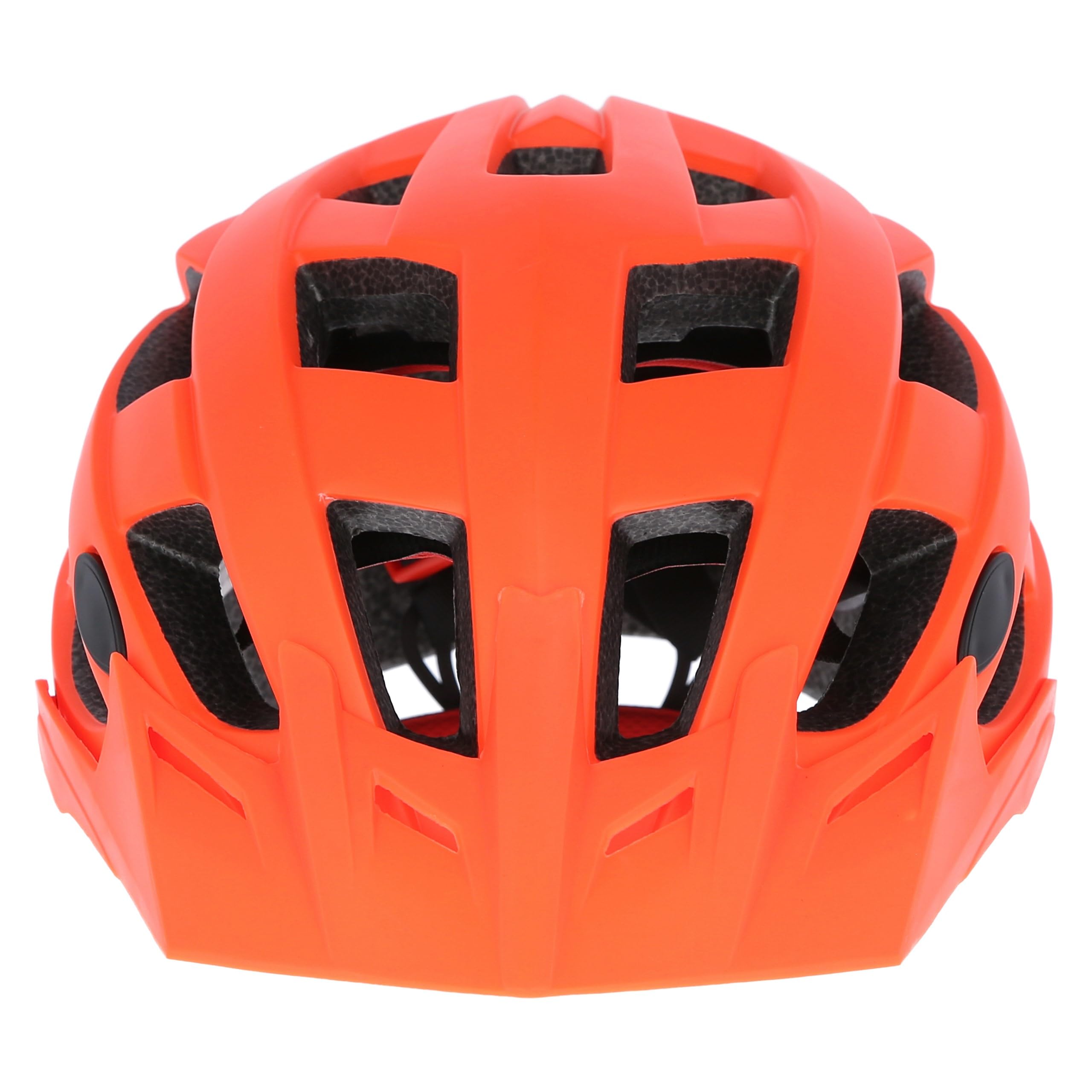 Trespass Unisex Neon Red Adult Bike Helmet Lightweight Cycling Helmet, All Round Ventilation, Removable Visor, Hi Vis Style Black Red Green Orange Yellow Zprokit