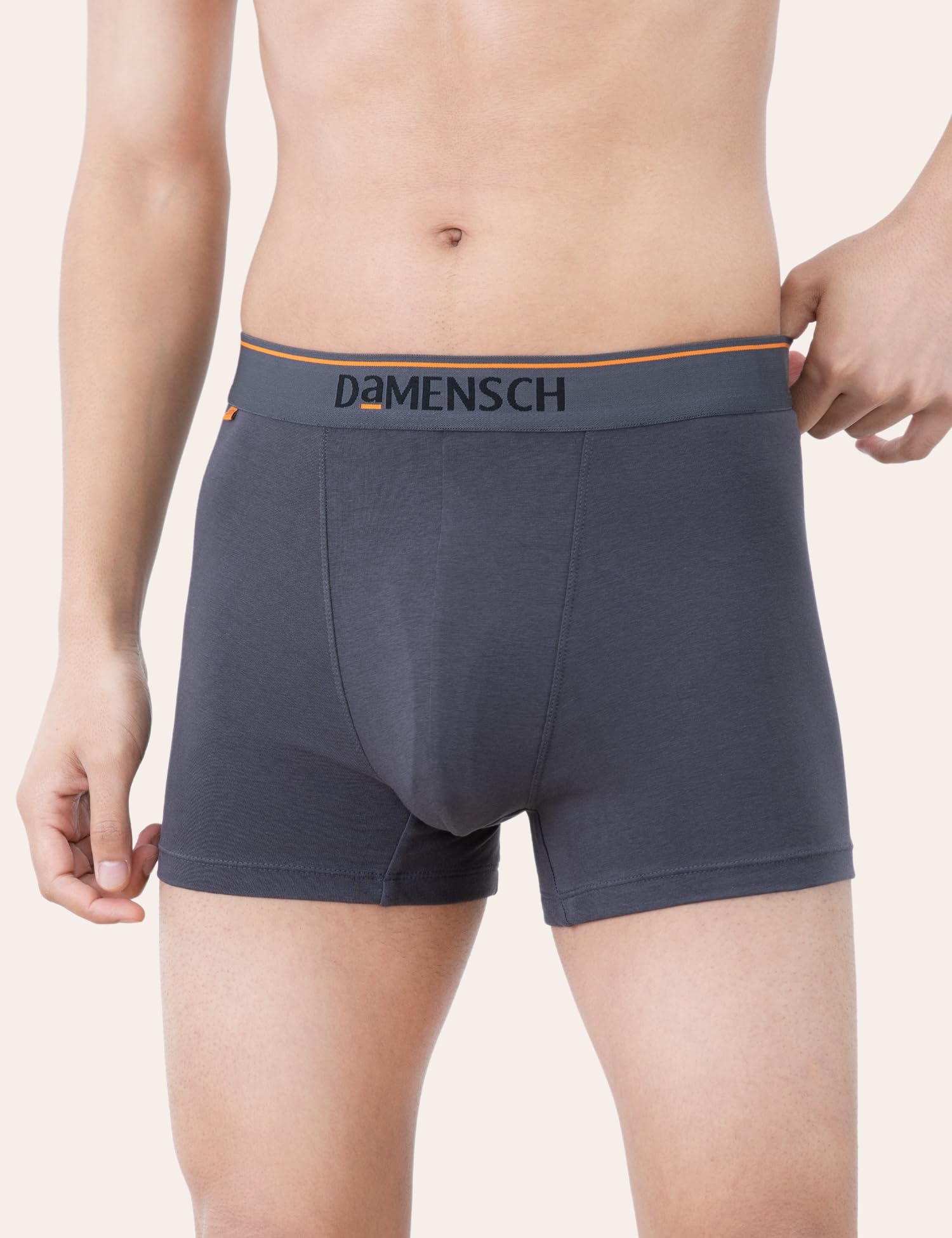 DAMENSCH Traje de baño de mezcla de algodón de alta calidad para hombre, ajuste regular, tela elástica, antibacteriano, acabado de menta terrestre, súper suave, ropa interior sólida