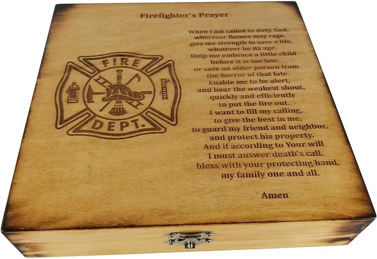 Firefighter Prayer Keepsake Box - Firefighter Graduation Gift