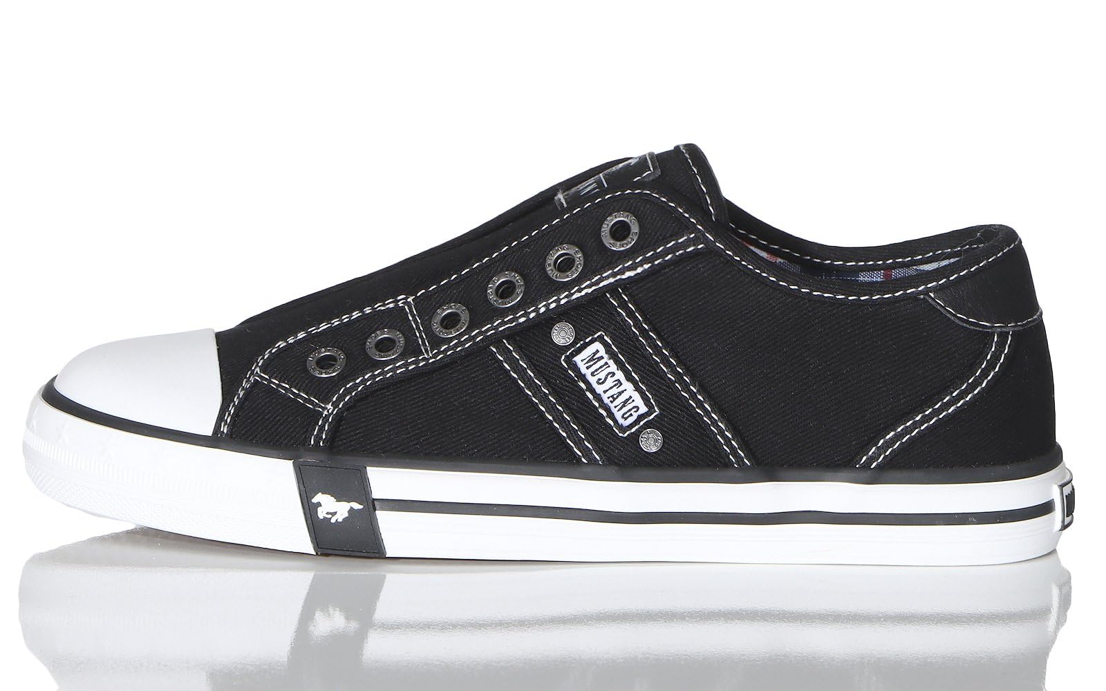 MUSTANG Damen Sneaker Schuhe Slipper ohne Schnürsenkel Low-Top Slip-On Turnschuhe