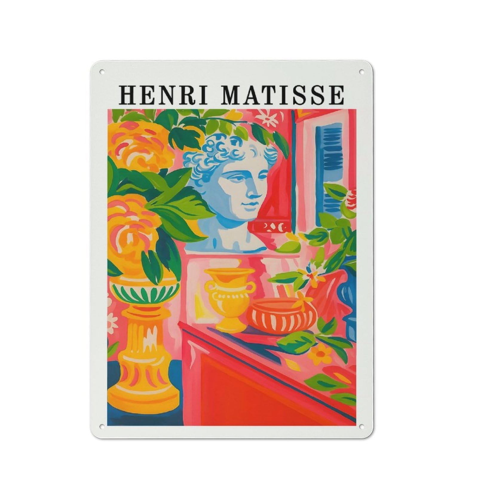 Henri Matisse Still Life Painting Tin Sign 40x30cm, Vintage Home Bar Decor for Cafe, Pub, Workshop Or Home Bar, for Relaxed Wall Styling