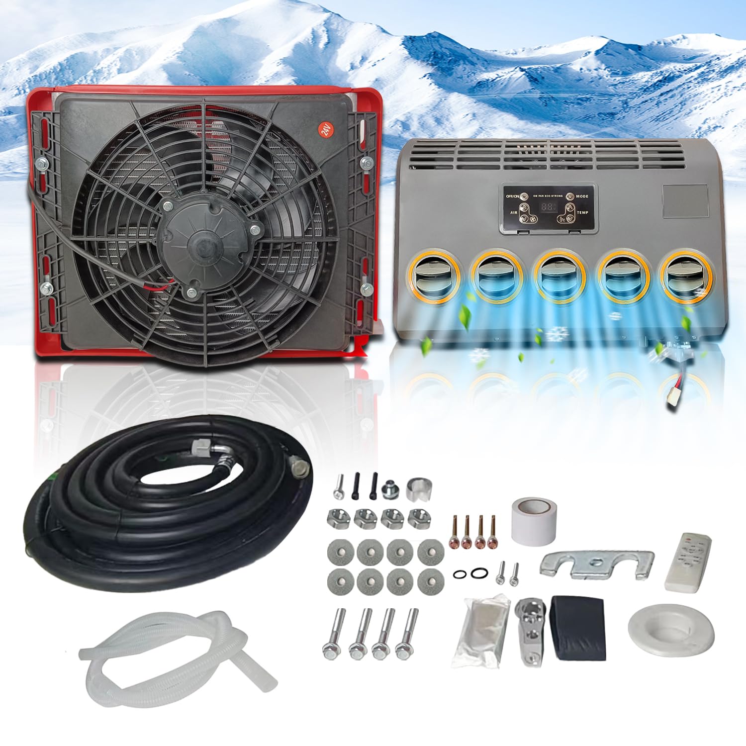Amazon.com: Aspligo 24V Electric Truck Camper Van Air Conditioner 6500 ...