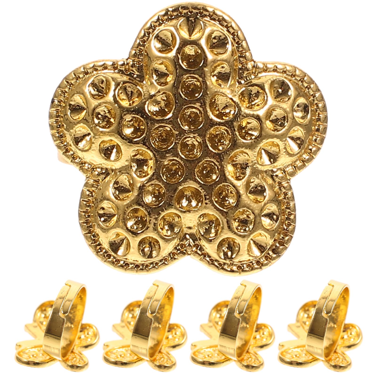 Gogogmee 5Pcs Finger Ring Thimbles Versatile Sewing Protectors for Handwork Needle Safety Covers for Embroidery and Crafts Durable and Lightweight Design