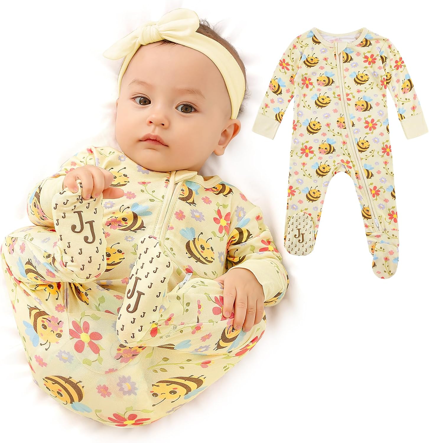 Zippered Viscose from Bamboo One-Piece Baby Clothes Footie Sleepers Rompers 0-36 Months