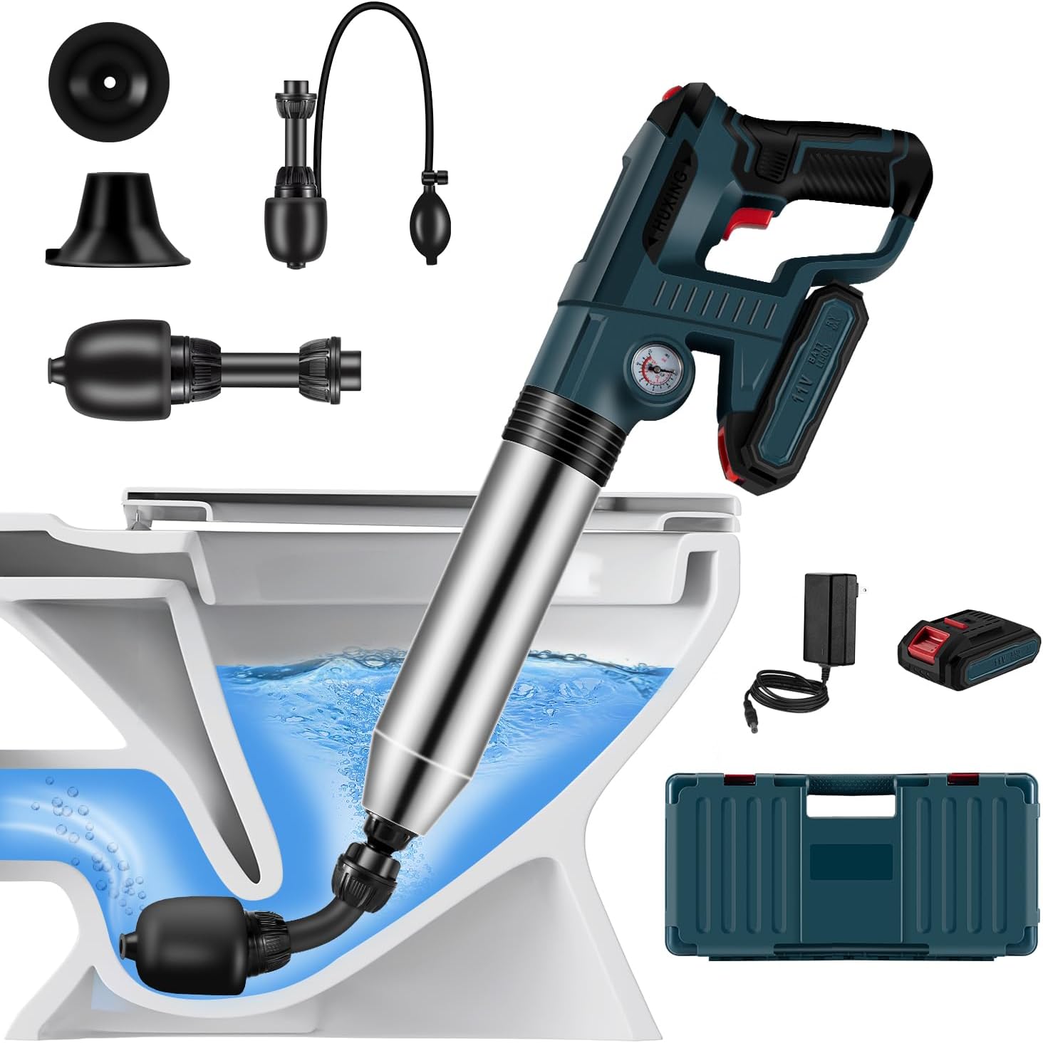 Electric Toilet Plunger – High Pressure Air, Heavy Duty