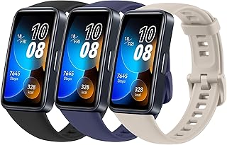 سوار سيليكون ناعم، سوار رياضي بديل مقاوم للماء وجيد التهوية وقابل للتعديل متوافق مع ساعة هواوي باند 8 وباند 9