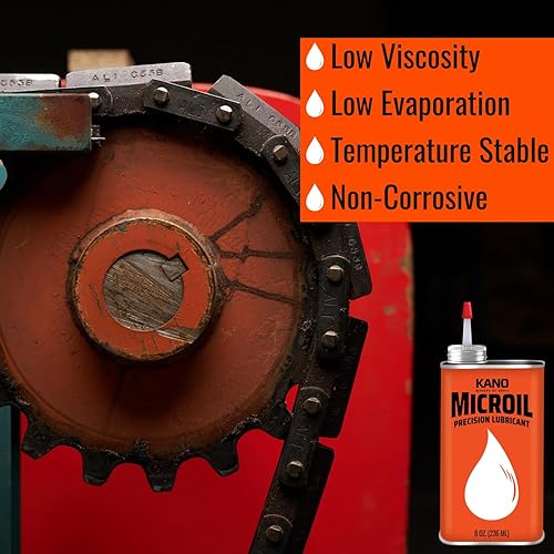 Miniatura 2 de Kroil Microil - Lubricante de precisión (líquido de 1 cuarto de galón, caja de 4) | Aceite de goteo multiusos para lubricación de instrumentos de
