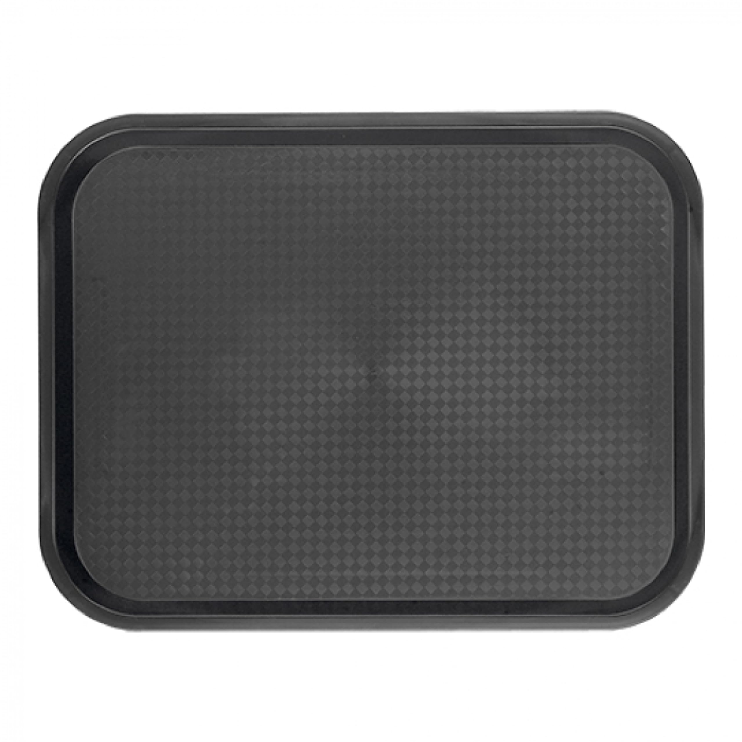 aro Lot de 6 plateaux de service rectangulaires en polypropylène - Noir - 46 x 36 x 2,2 cm