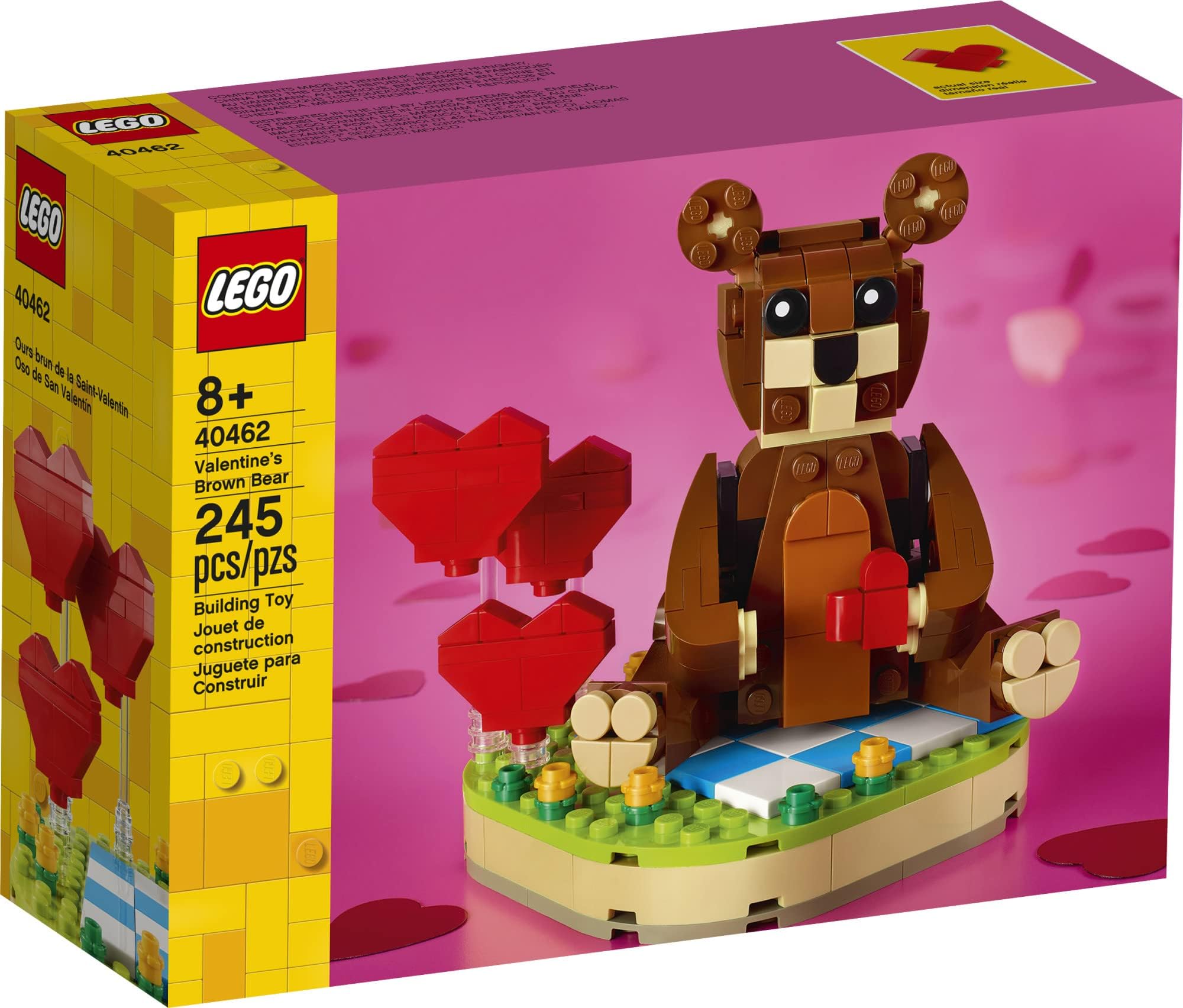 Valentine’s Brown Bear 40462 Building Kit (245 Pieces)