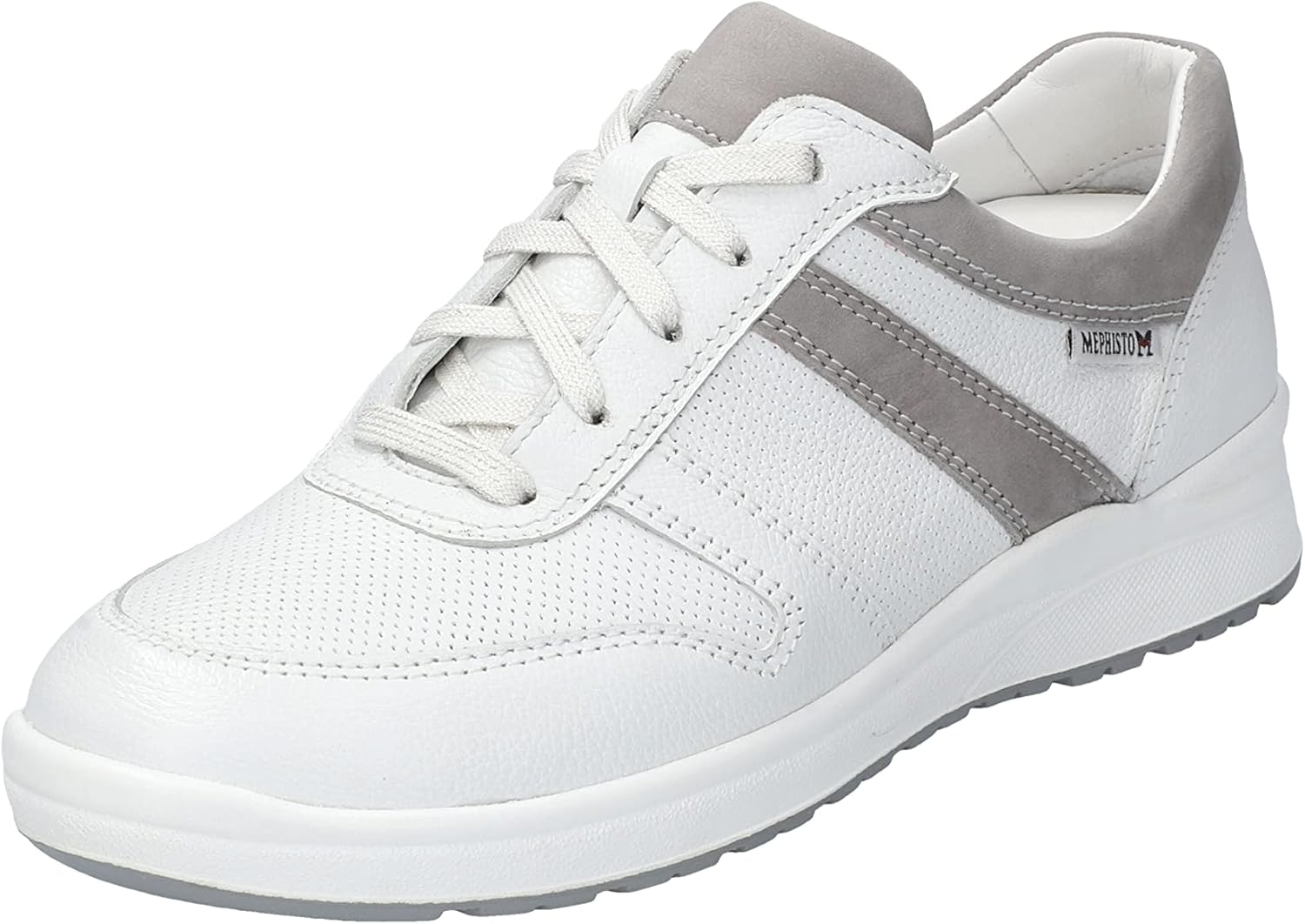 Mephisto Women's Rebeca Perf Sneaker, White Empire Bucksoft Combo, 10.5