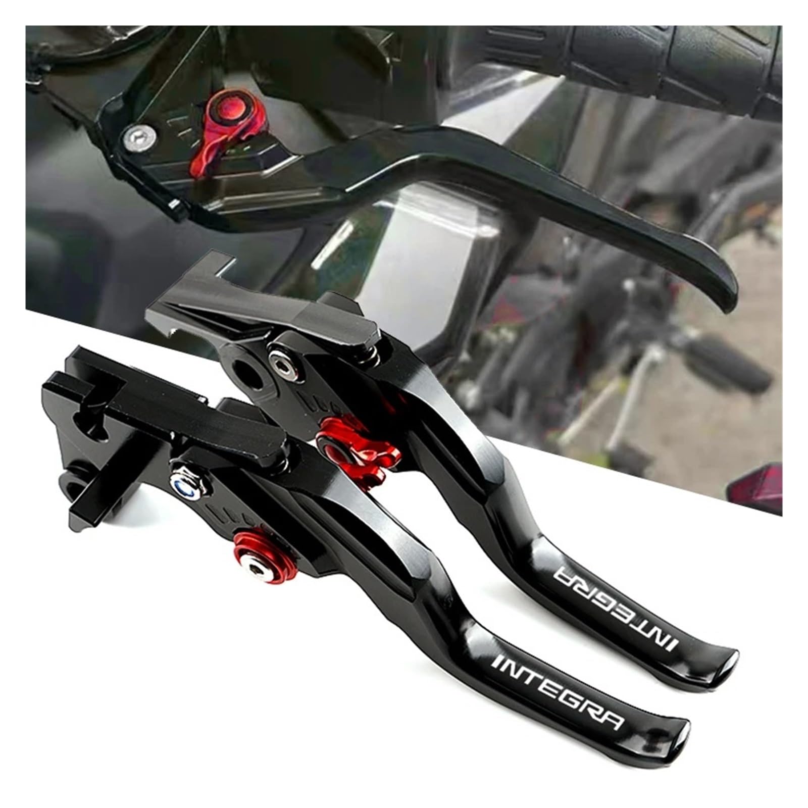 CNC Para Integra 700 750 DCT Motocicleta Manetas De Freno Y Embrague Ajustables ajustables Manetas freno y embrague plegables(Long Black)