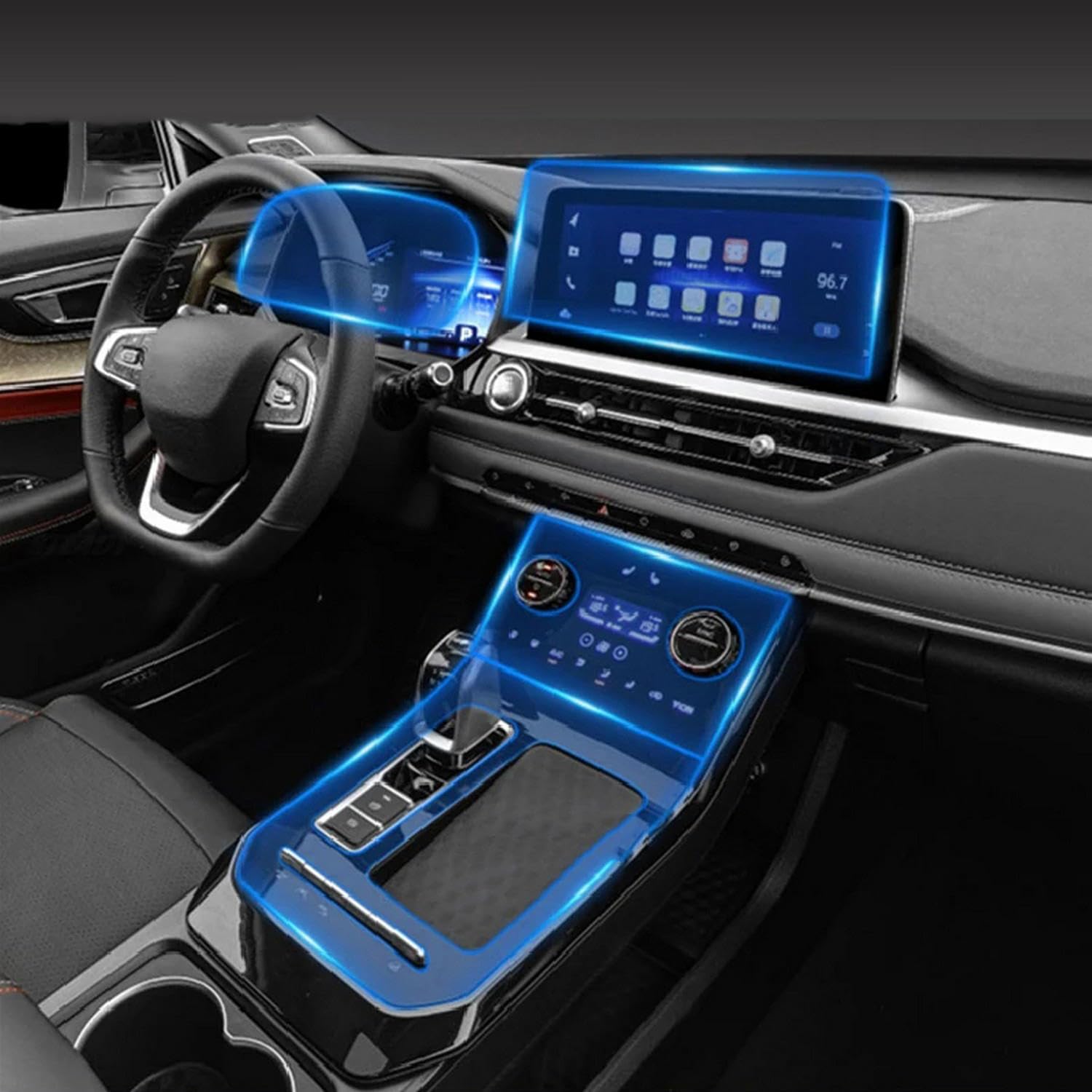 Film protecteur TPU intérieur de voiture écran console Chery Tiggo 7 Pro