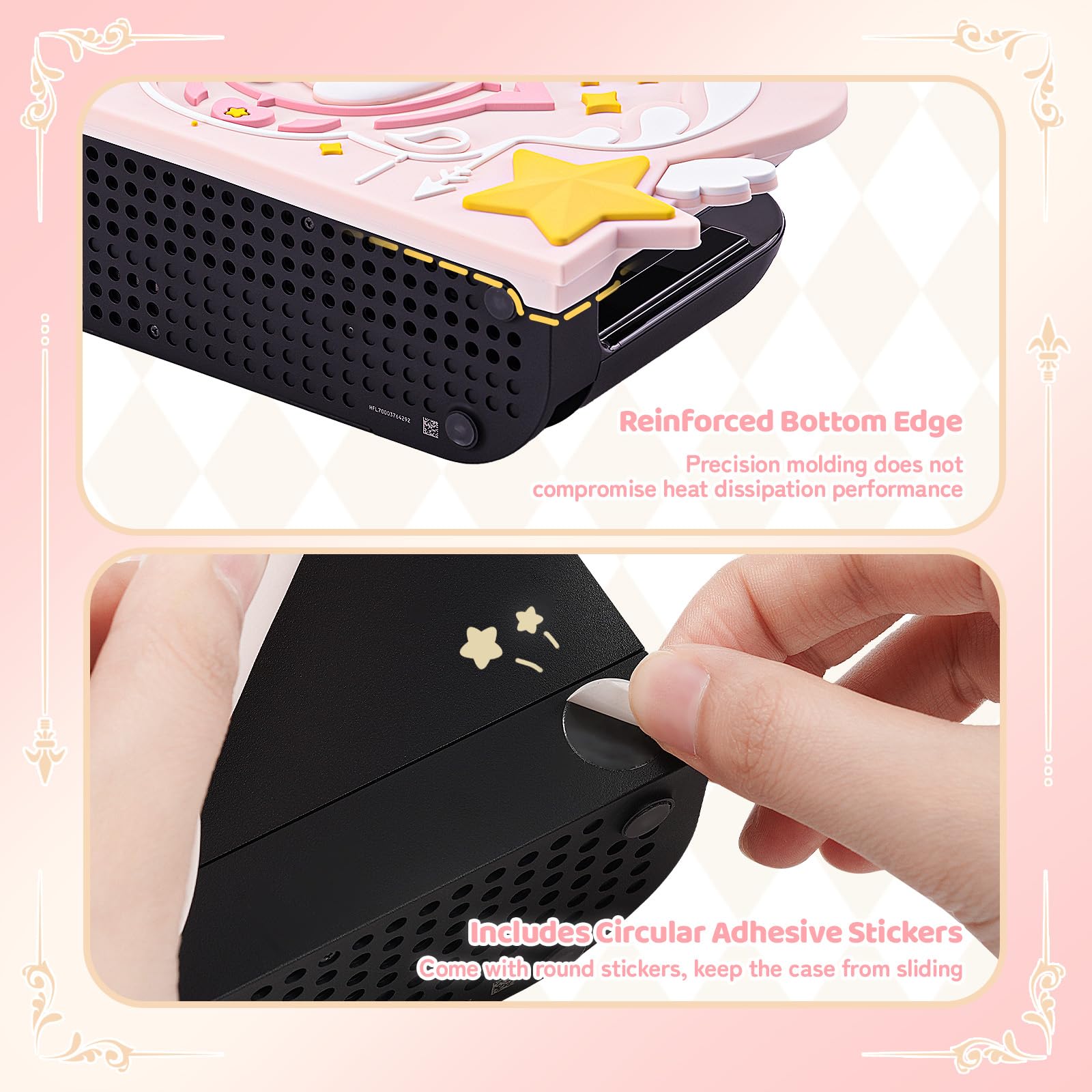 GeekShare Cubierta de silicona suave compatible con la base de carga Switch 2, carcasa antiarañazos para Switch 2 Dock, serie Star Wings - 5