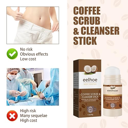 Miniatura 6 de Café de coco 2 en 1 exfoliante y limpiador en barra, exfoliante facial y exfoliante facial para eliminar la suciedad y la mugre, exfoliante