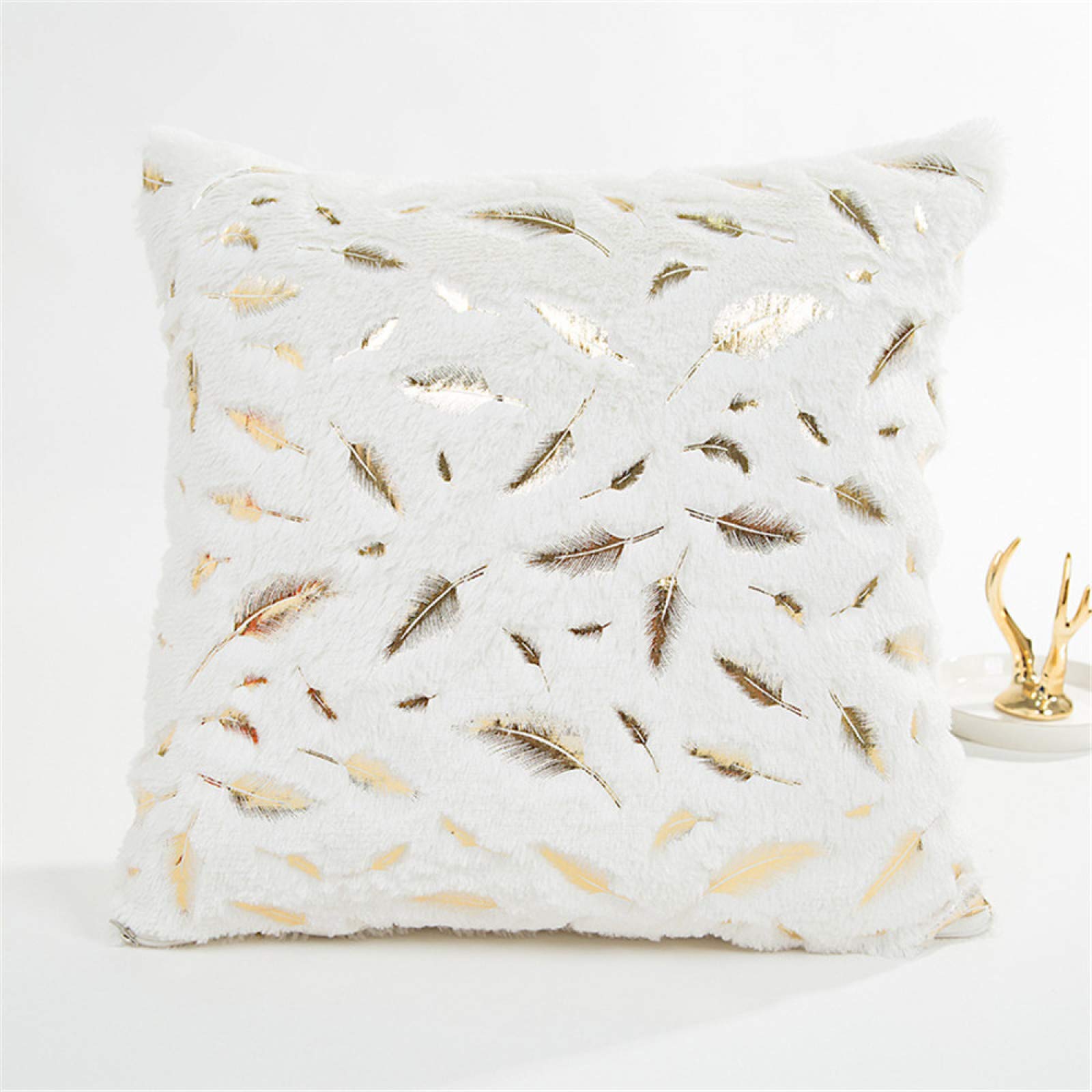 Nordic Style Retro Bronzing Solid Color Pillowcase, Pillowcase 45X45Cm Universal Breathable Pillowcase, Soft And Comfortable Garden Bedroom Living Room Sofa Pillowcase