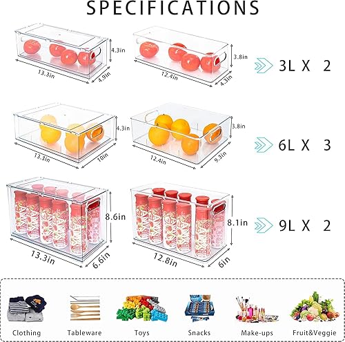 Miniatura 8 de Eanpet Contenedores de almacenamiento de plástico de 5 niveles con tapas, caja de almacenamiento plegable para zapatos, cajones de almacenamiento