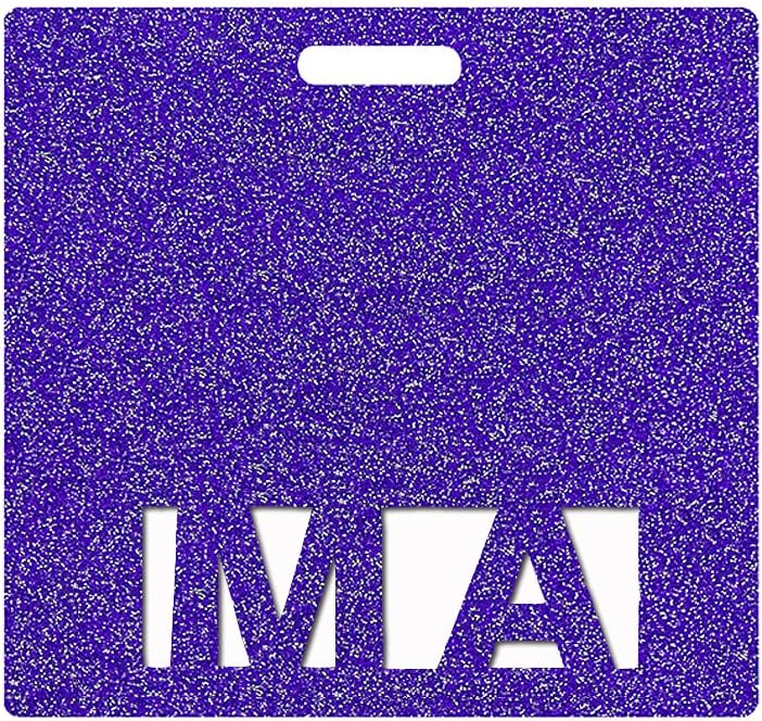 ZBRO Medical Assistant MA Medical Mdvisor Glitter Badge Buddy Purple Horizontal Badge Holder ID Badge for Nurse Heavy Duty Spill Proof & Tear Resistant