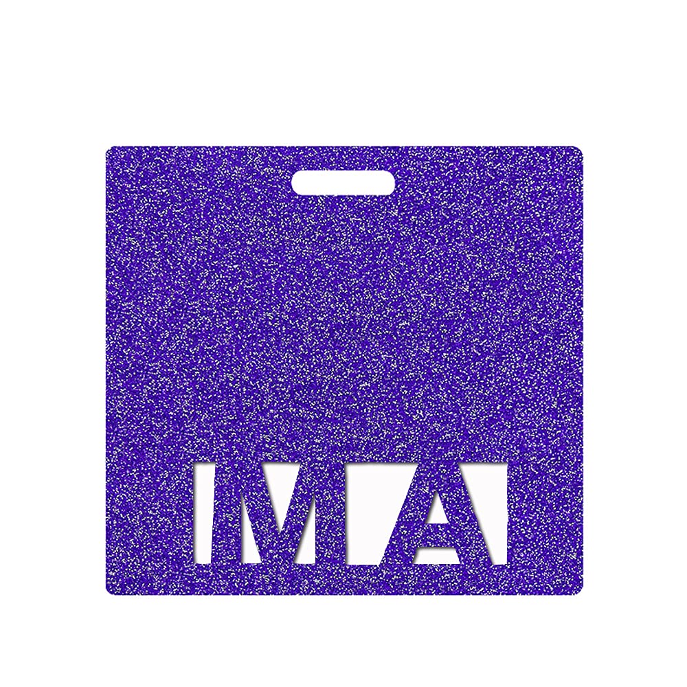 ZBRO Medical Assistant MA Medical Mdvisor Glitter Badge Buddy Purple Horizontal Badge Holder ID Badge for Nurse Heavy Duty Spill Proof & Tear Resistant