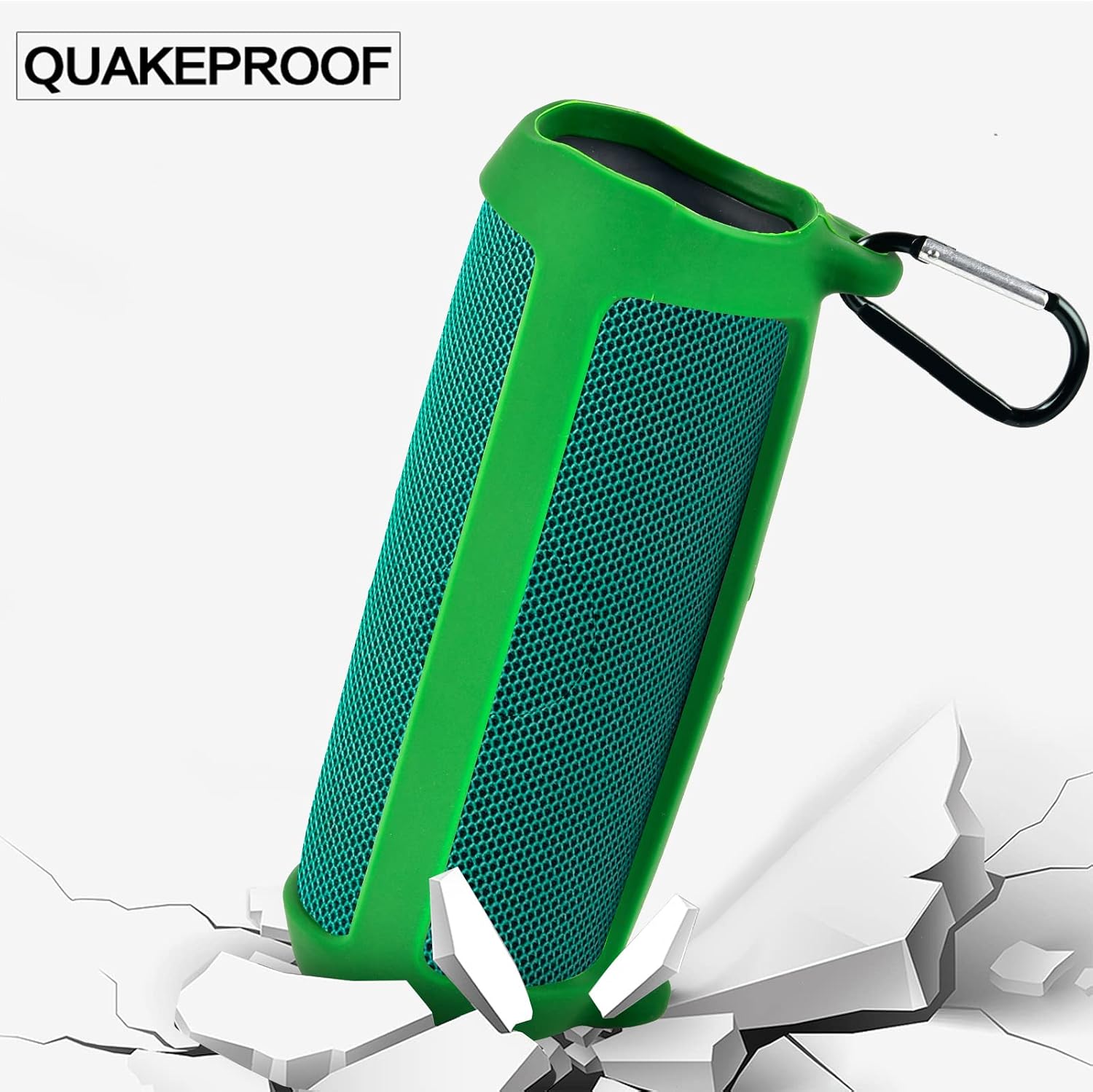 Silicone Case Compatible for JBL FLIP 5 Waterproof Portable Bluetooth Speaker, Gel Soft Skin Cover, Waterproof Rubber Case, Travel Carry Pouch with Strap (Speaker and Accessories not Included)(Green)