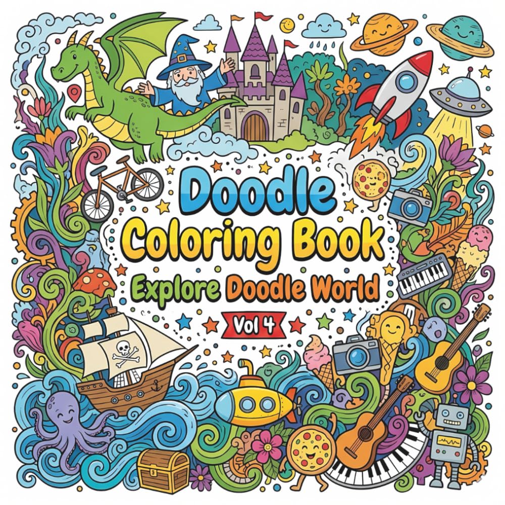 Explore Doodle World Vol. 4: Doodle Coloring Book