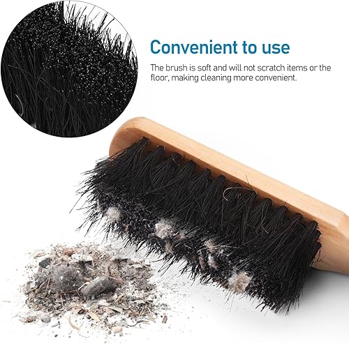 Miniatura 8 de GANAZONO 1 juego de pala de carbón y cepillo para el hogar, pala para chimenea y cepillo para chimenea, herramientas para fogata de chimenea, sartén