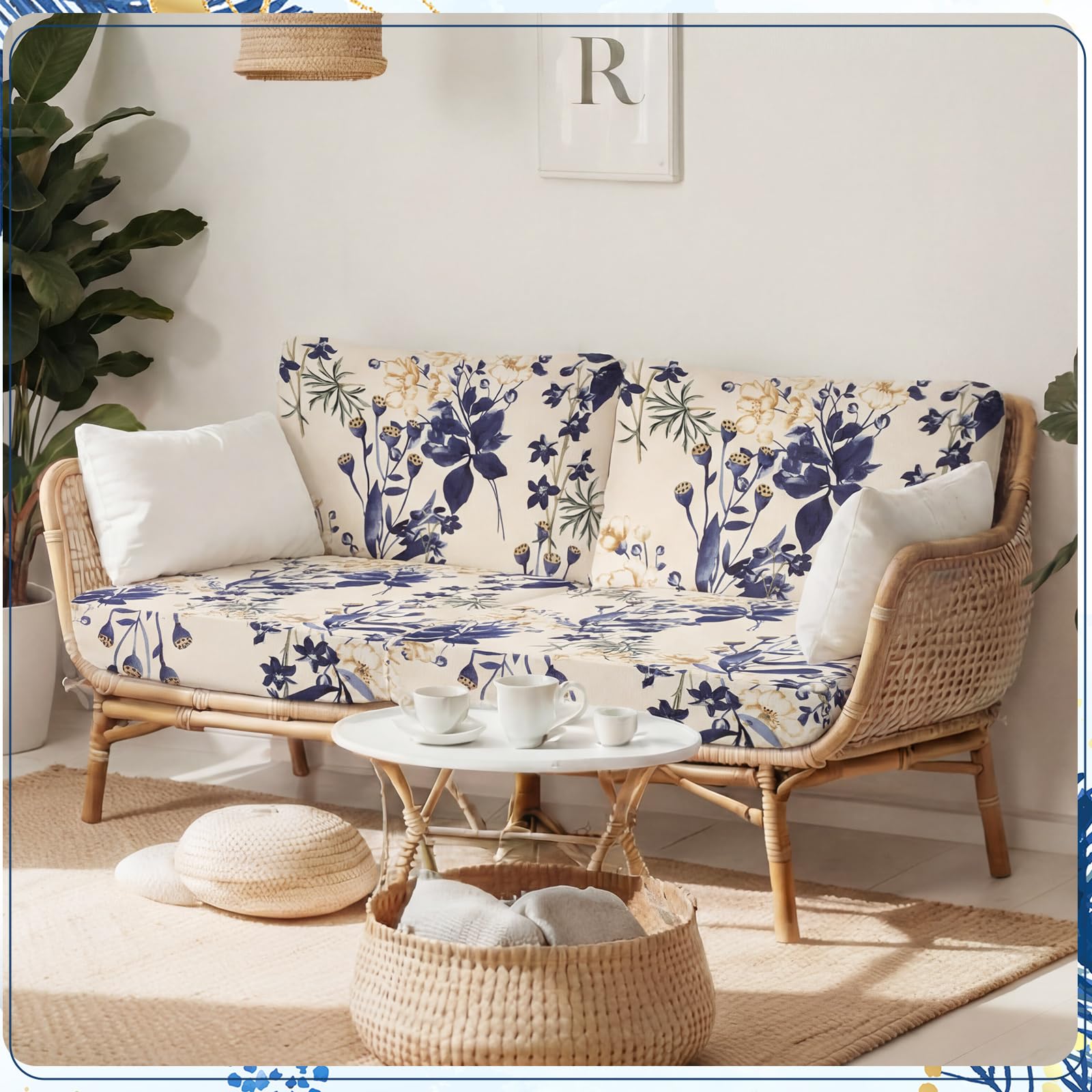 Outdoor Sofa Covers - Floral Stretch Slipcovers -7 Outdoor Sofa Covers - Floral Stretch Slipcovers -7