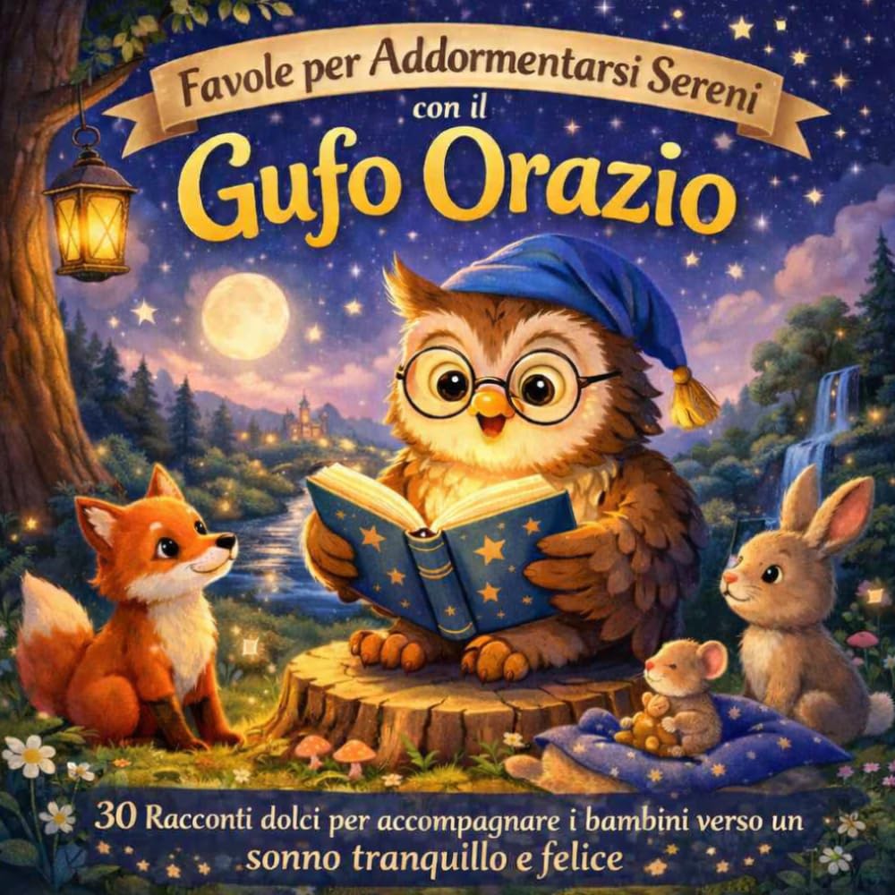Favole per Addormentarsi Sereni con il Gufo Orazio: 30 Racconti dolci per accompagnare i bambini verso un sonno tranquillo e felice (Le favole della Buonanotte del Gufo Orazio Vol. 6)