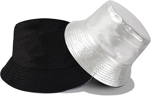 Miniatura 10 de MILAKOO Sombrero de pescador de piel sintética para mujer ala ancha sombrero de pesca de poliuretano punk gótico gorro de invierno