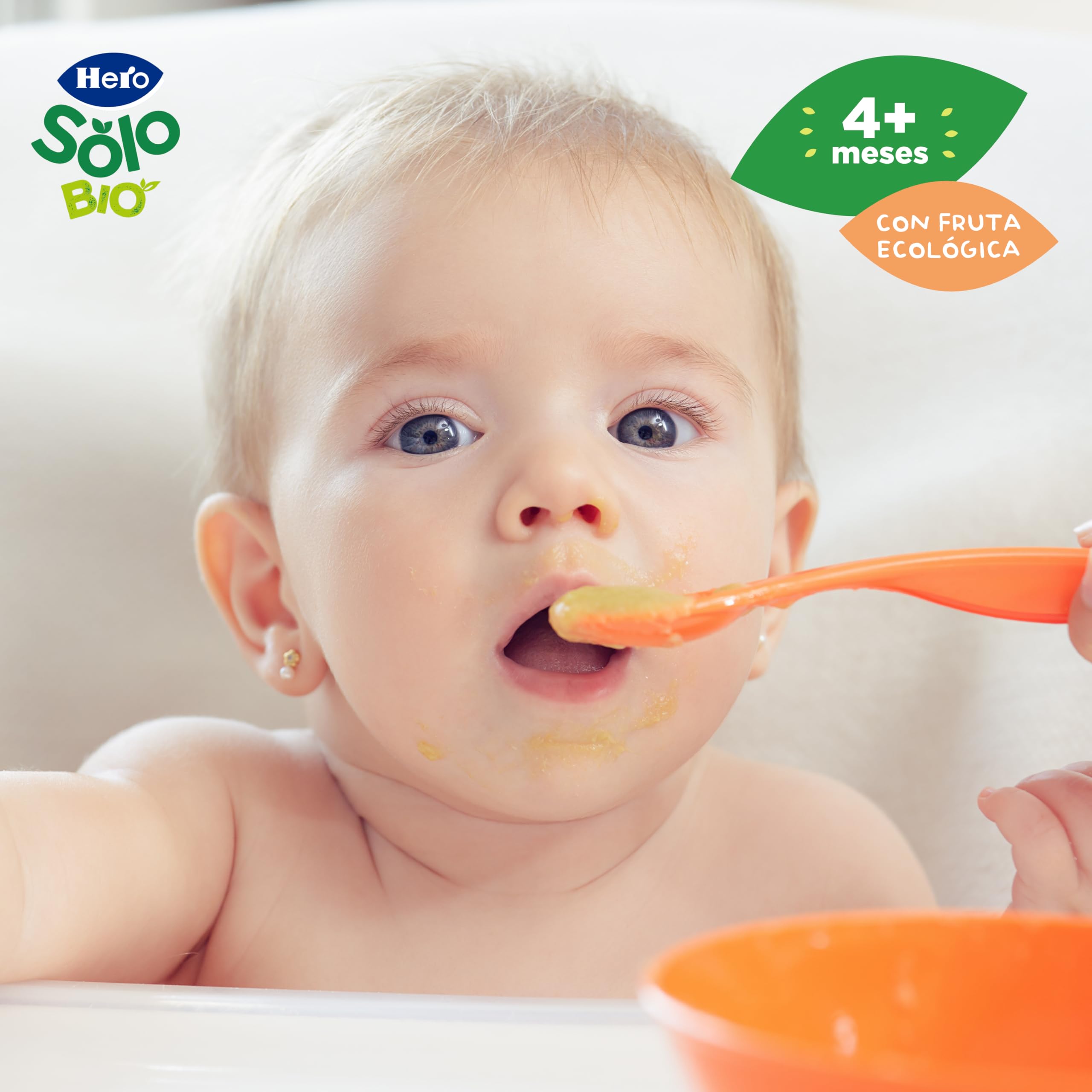 Hero Solo Bio Tarritos de Pera y Manzana 100% Ecológico - Pack 12 x 120 g