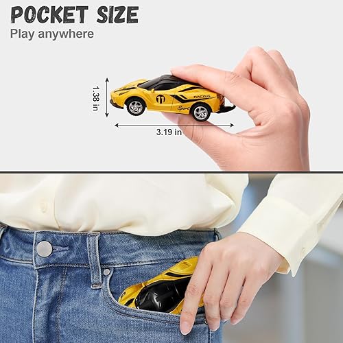 Miniatura 6 de SASBSC 164 Mini auto a control remoto de juguete para niños de 4 a 7 años, 8 a 12 años, 2.4 GHz con aplicación pequeña y autos de control remoto con