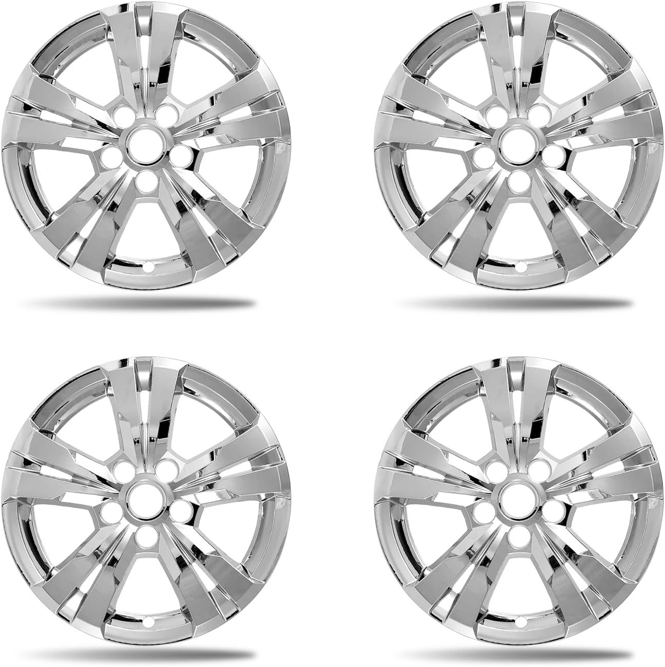 17 Inch Wheel Covers Hubcaps for 2010-2017 Chevrolet Equinox, Fits OEM Alloy Wheel #23406147, Chrome Silver Wheel Skins 4-Pack