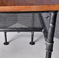 Vista 4 de Diwhy Juego de mesa de bar y taburete de bar de 5 piezas, mesa de bar rectangular industrial con estante adicional para Stroage y encimera