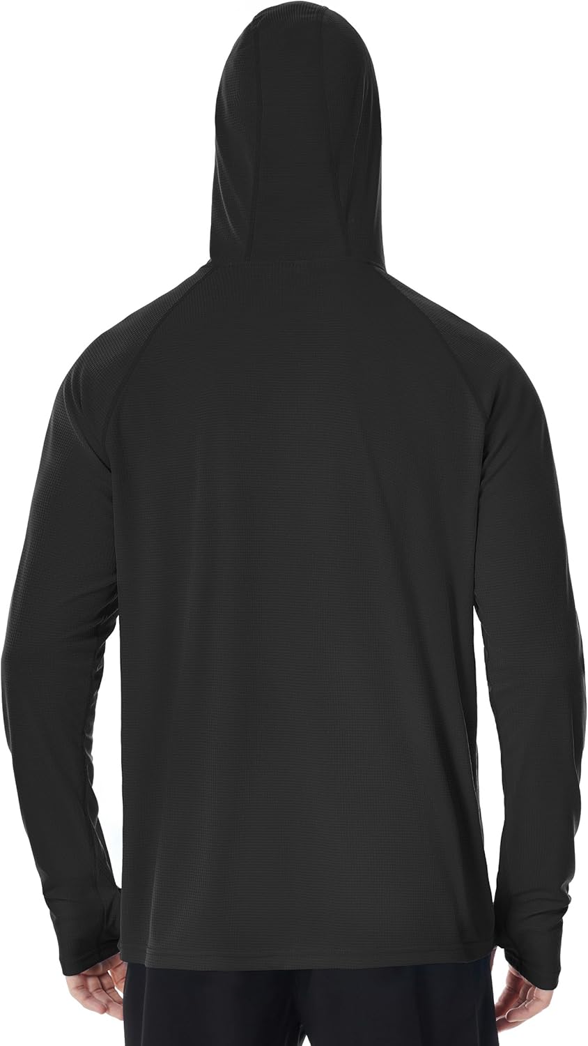 Roadbox Mens UPF 50+ Fishing Shirt, Long Sleeve UV Sun Protection Hoodies, Quick Dry Rash Guard for Hiking Outdoor Working - Image 4