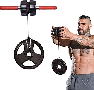 DMoose Forearm Exerciser, Wrist Exerciser and Wrist Roller, Forearm Workout Equipment, Forearm Blaster Strength Trainer and Workout Tool, Hand Grip Roller, Anti-Slip Handles Easy to Use for Athletes