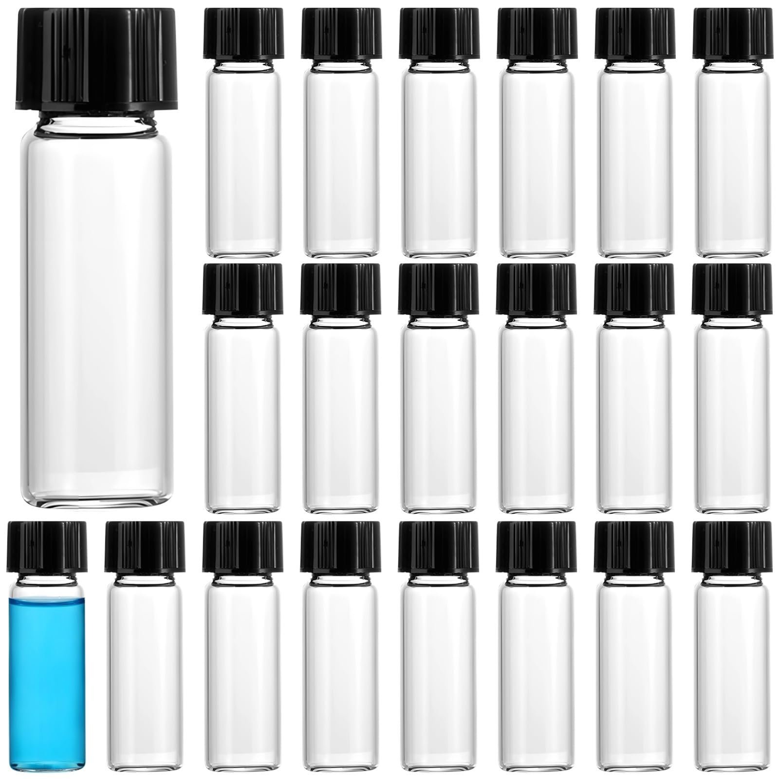Flacons de laboratoire en verre de 4 ml avec bouchon à vis | Lot de 100