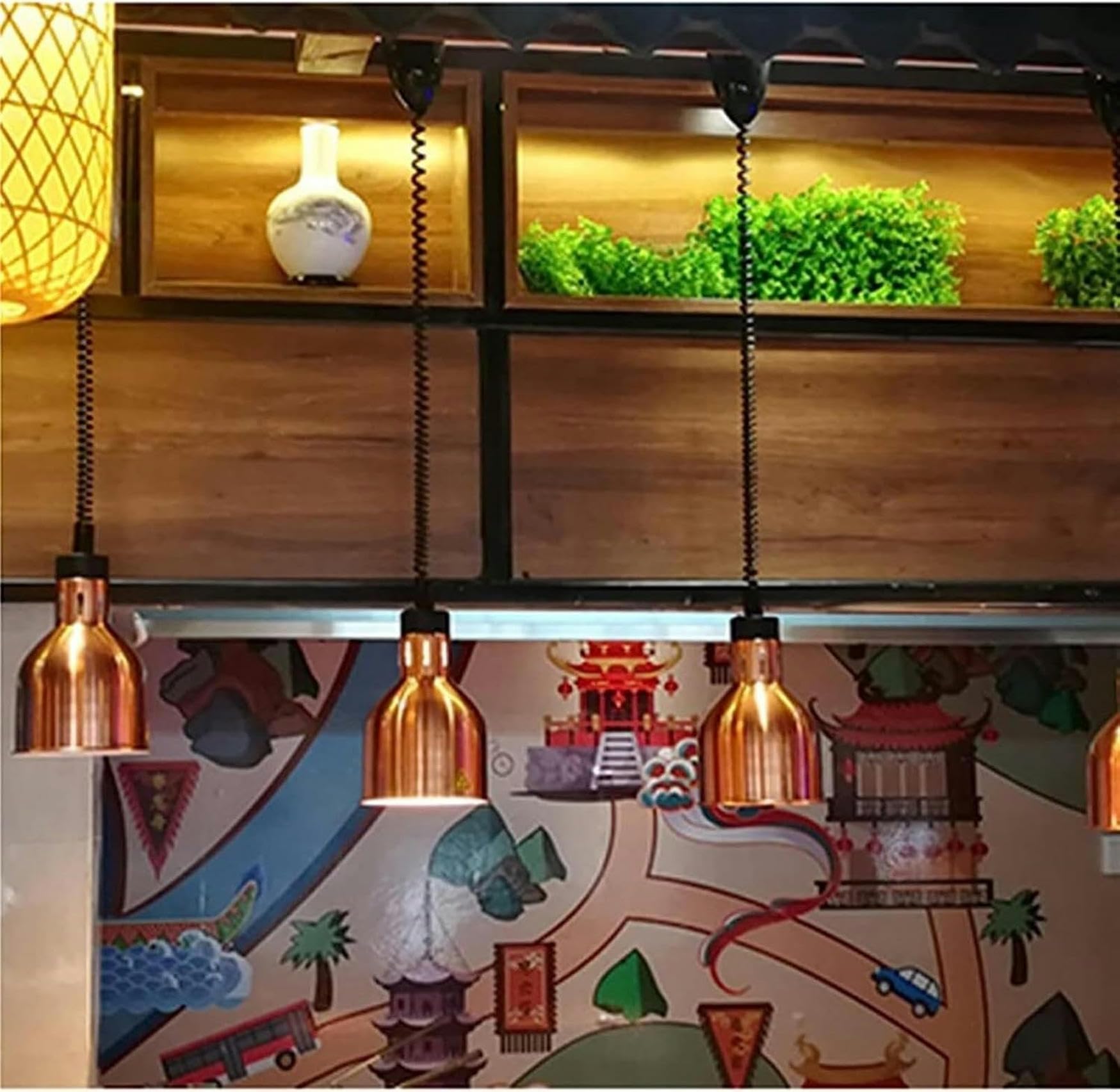 Lampada Isolante per Alimenti Scaldavivande Commerciali, 170 mm, Buffet Elettrico con Lampadina, Attrezzatura da Cucina per ristoranti e Servizi di ristorazione Lampada Isolante per Alimenti
