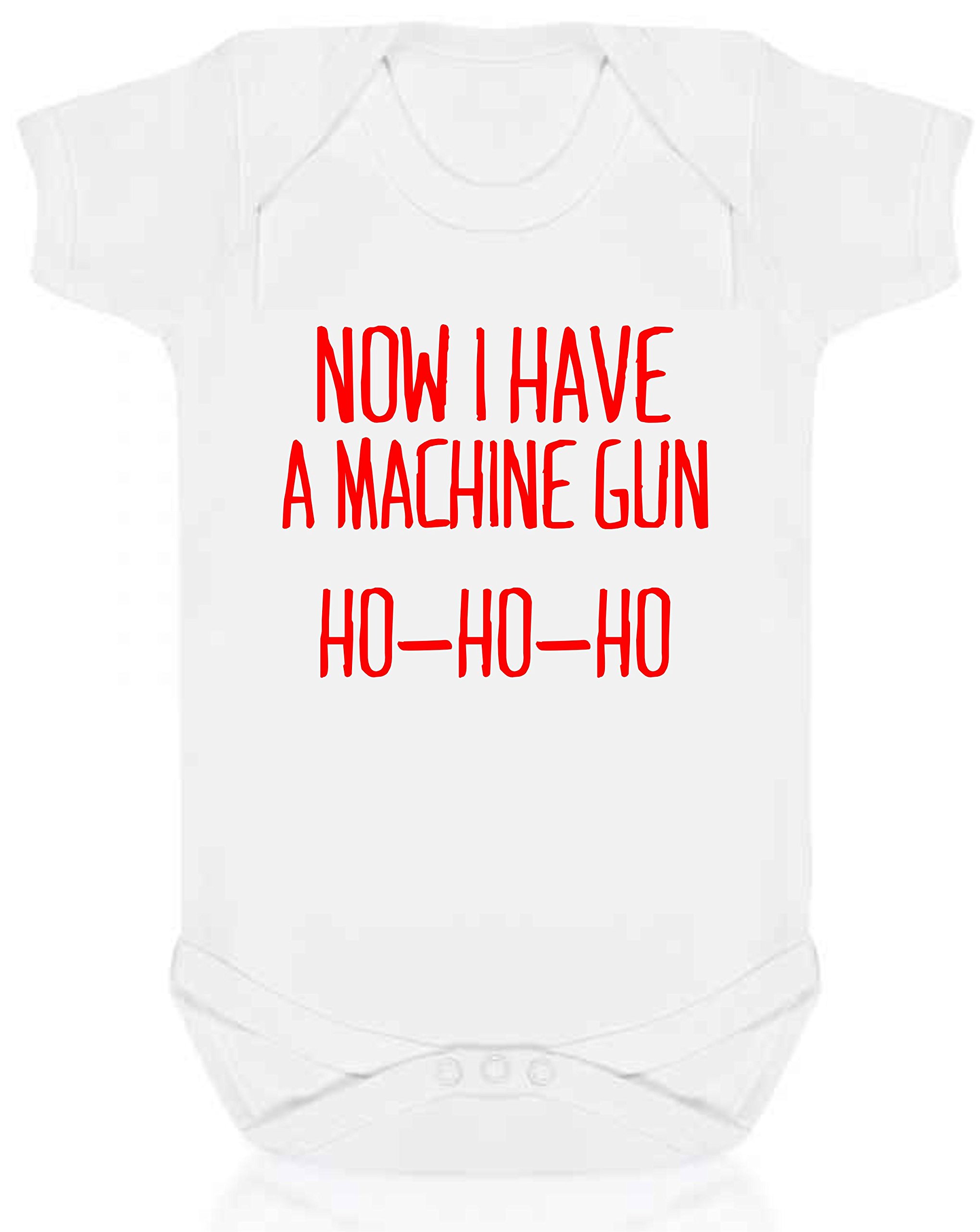 Reality Glitch White Now I Have A Machine Gun Ho-Ho-Ho Babygrow