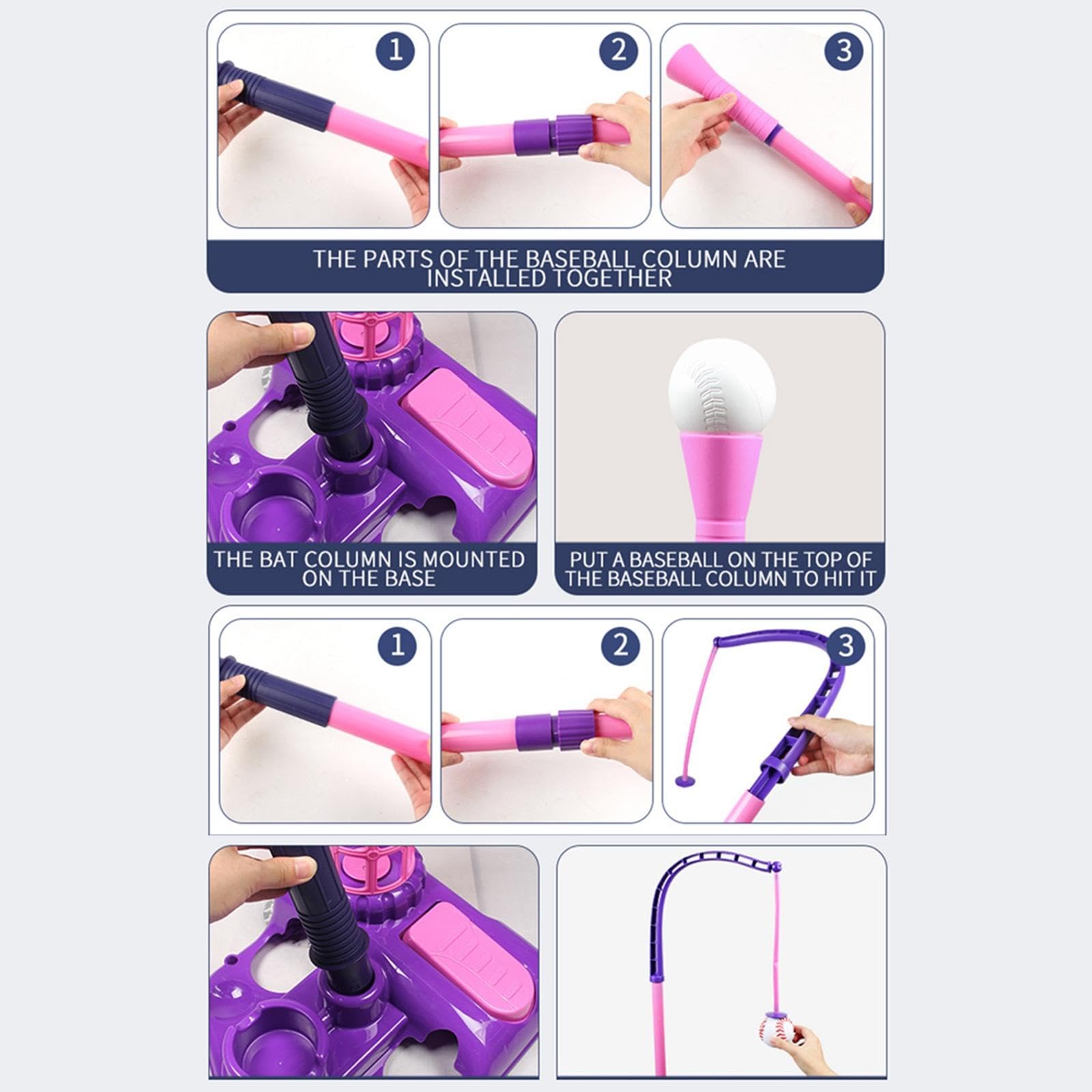 Máquina de Lanzamiento de Béisbol Infantil Máquina de Bateo Equipo de Entrenamiento con Alimentador Automático Y Pedal Material PP a